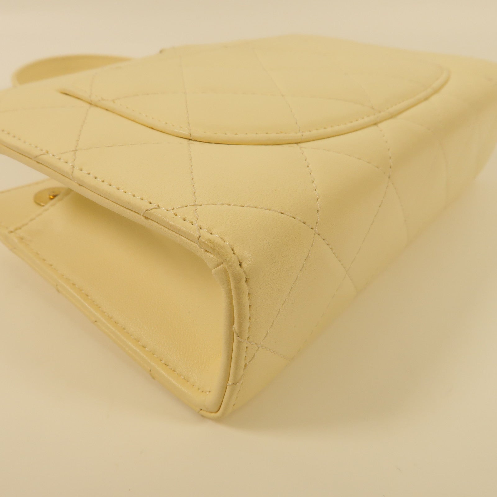 CHANEL CC GHW Evening By The Sea Clutch Hand Bag AS0178 Lambskin Leather Beige