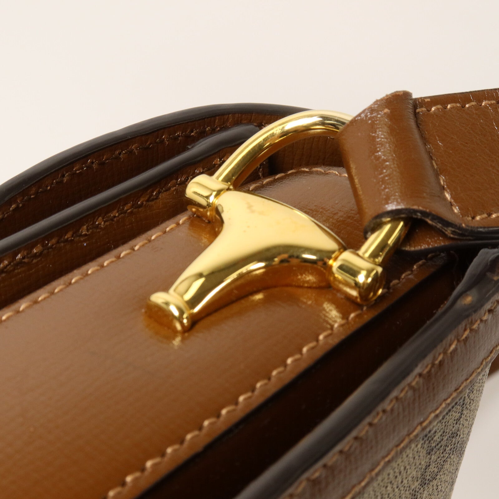 GUCCI 塗層帆布Horsebit 1955肩背袋