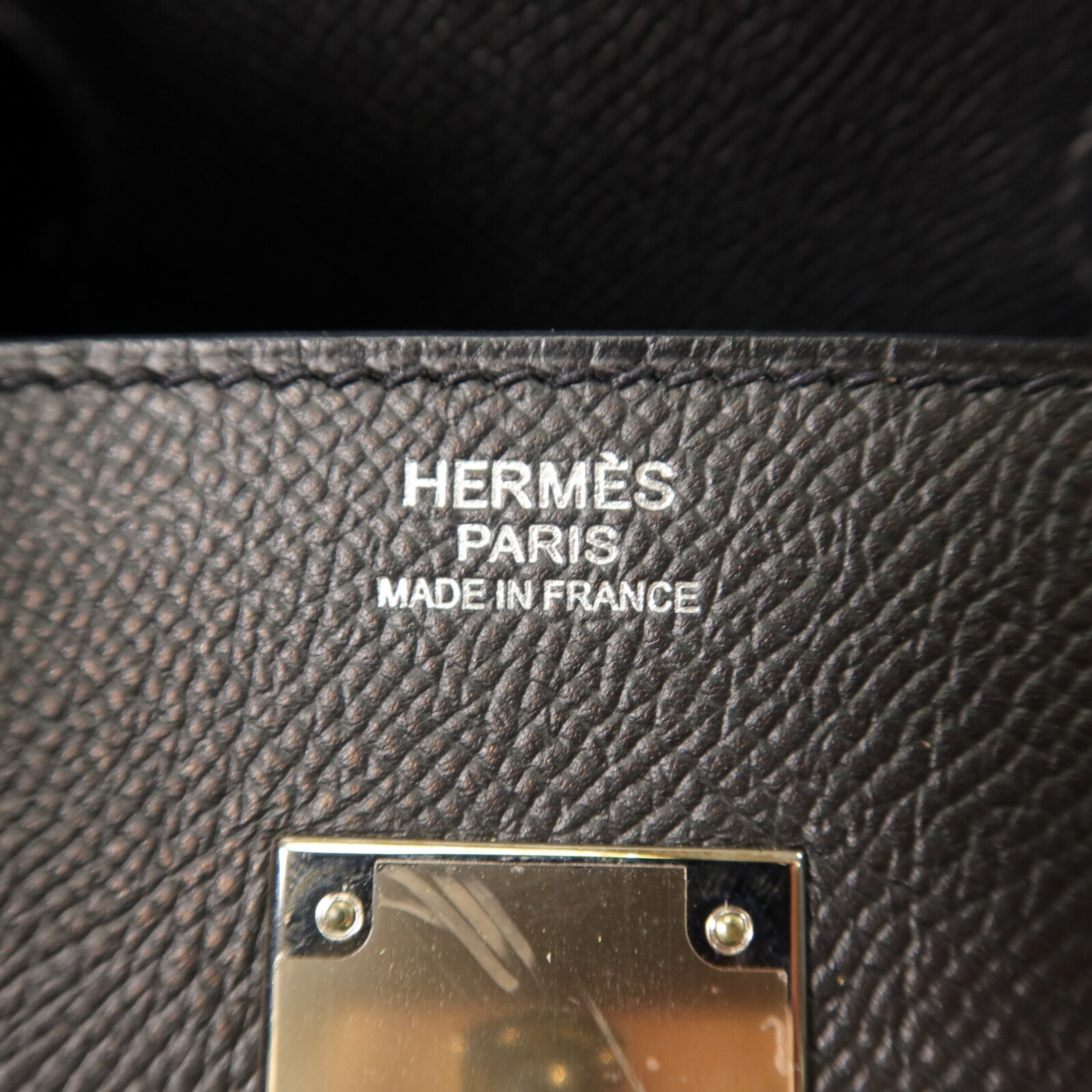 HERMES Epsom皮革Birkin 30手挽袋Noir