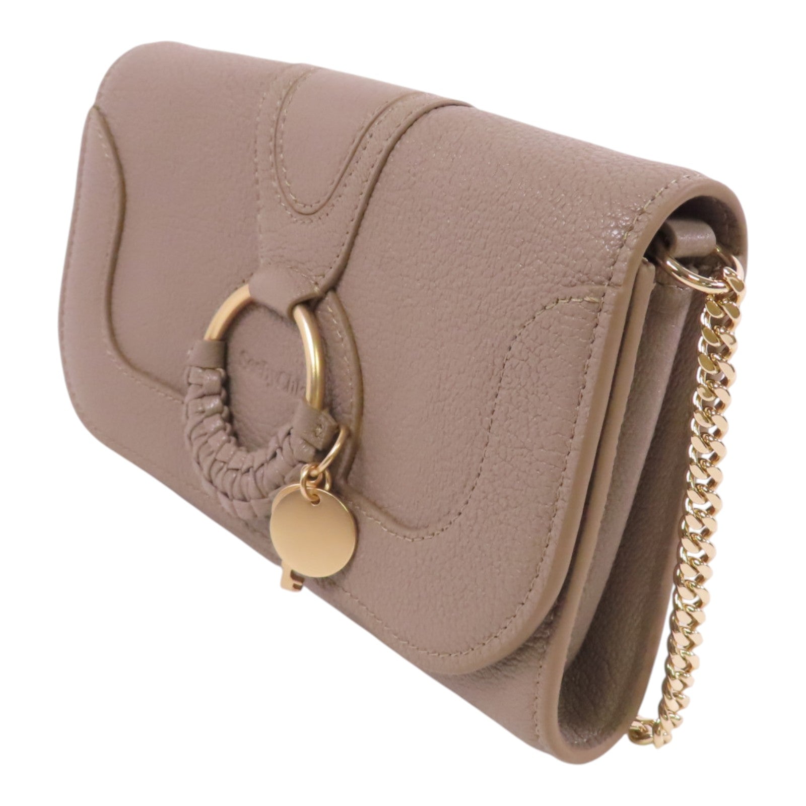 Chloe 牛皮皮革Chain Shoulder Bag金扣鏈帶肩背袋
