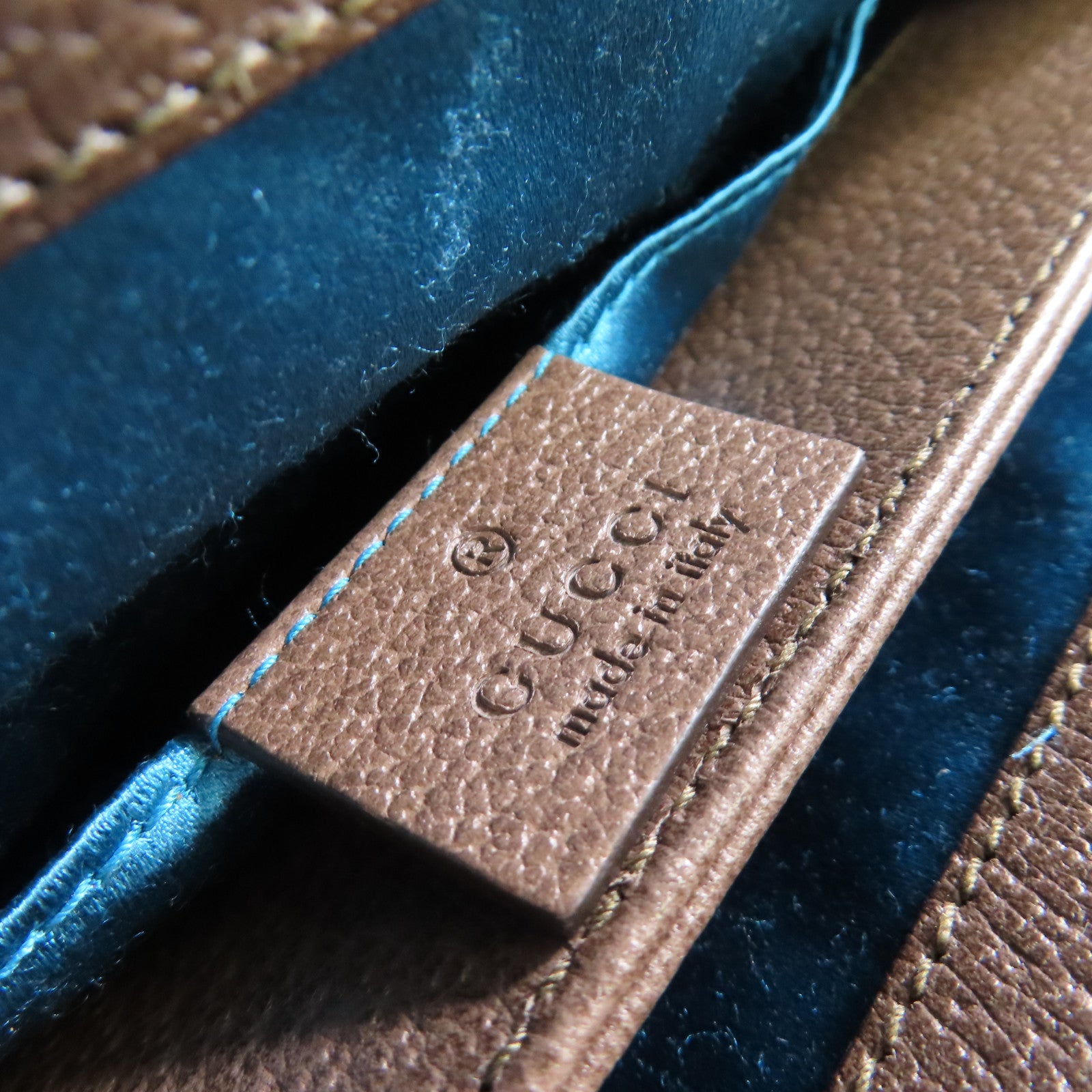 GUCCI 塗層帆布Ophidia GG Small Shoulder Bag金扣鏈帶肩背袋啡色