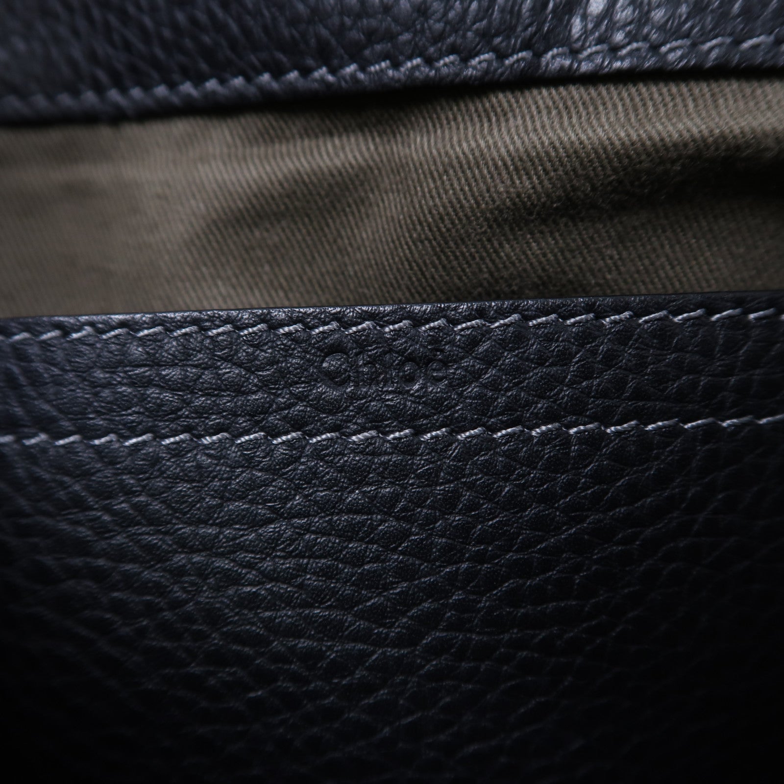 Chloe 牛皮皮革Shoulder bag金扣肩背袋黑色