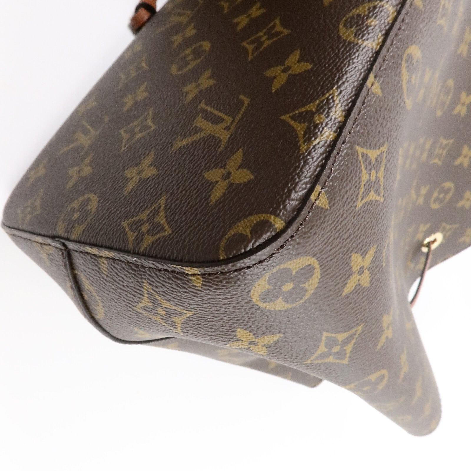 LOUIS VUITTON Monogram NeoNoe MM金扣肩背袋棕色