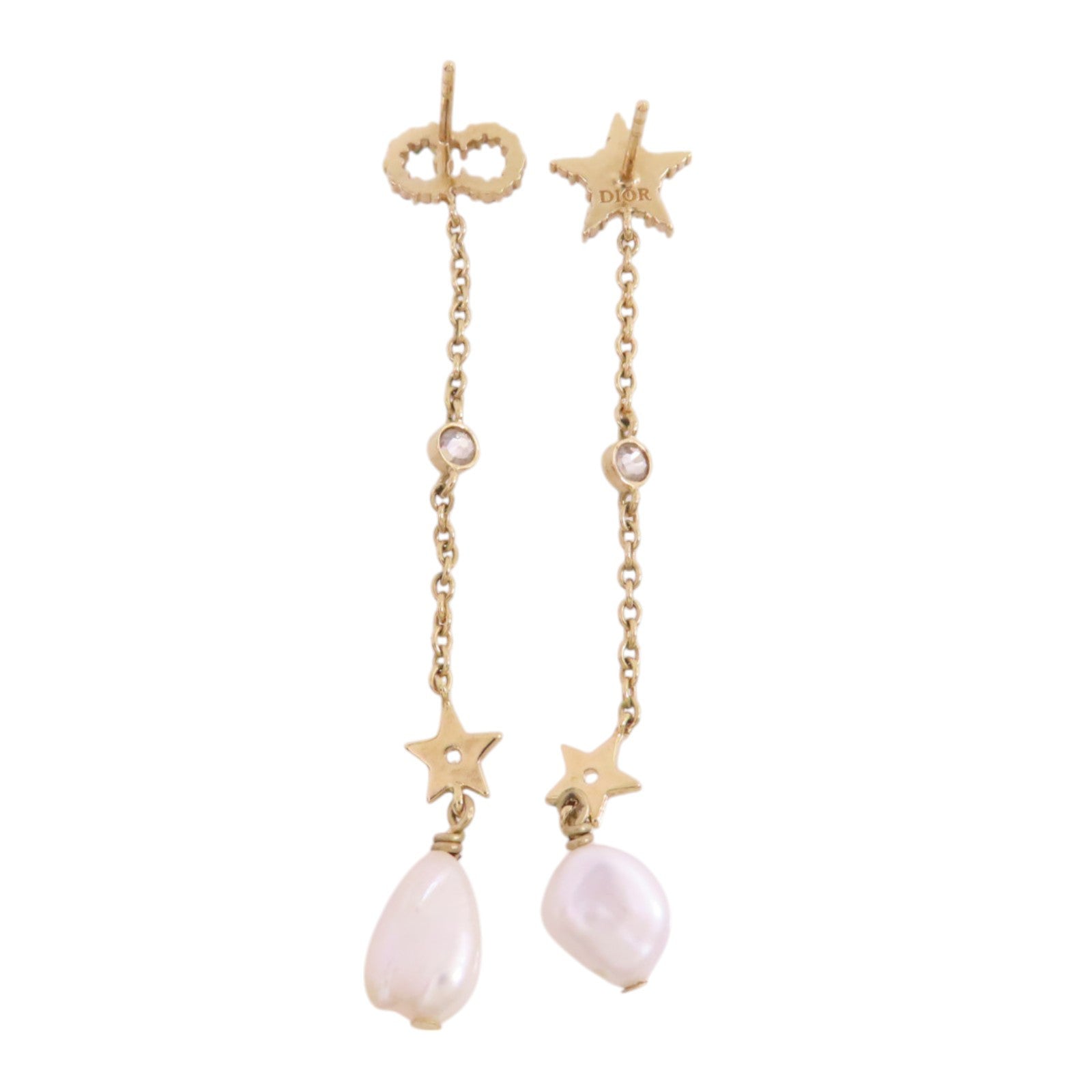 Dior 金屬/水鑽/仿珍珠Earrings金扣耳環