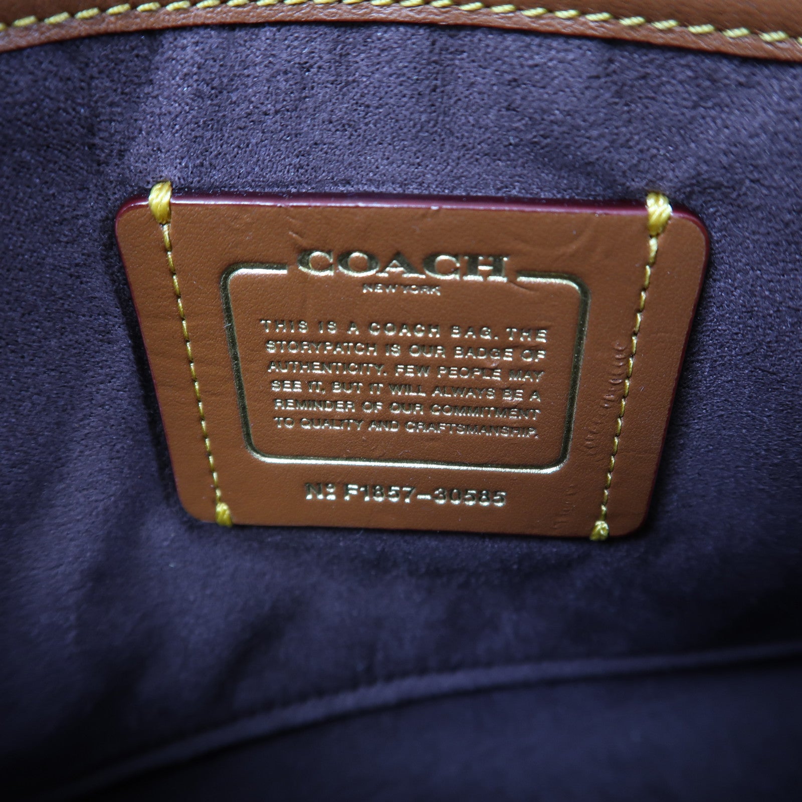COACH 牛皮皮革/塗層帆布Shoulder Bag金扣鏈帶肩背袋啡色
