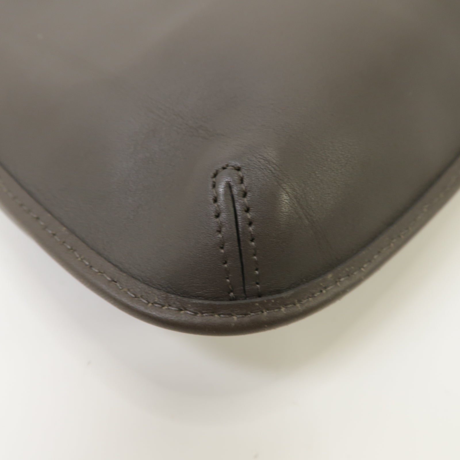COACH 牛皮皮革Shoulder Bag銀扣肩背袋灰色