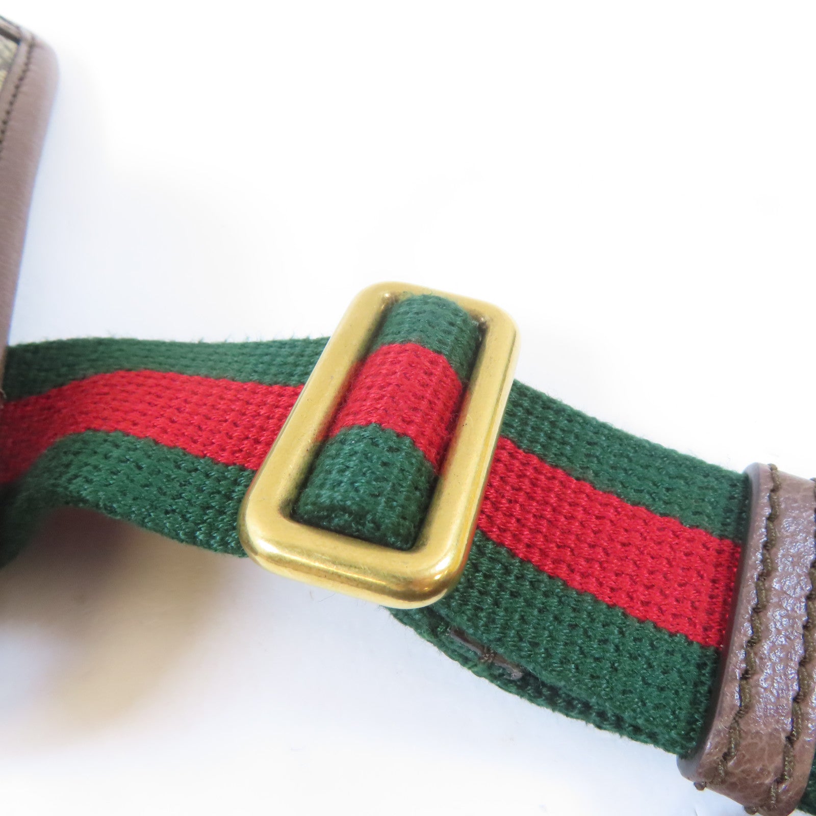 GUCCI 塗層帆布Waist Bag金扣腰包啡色