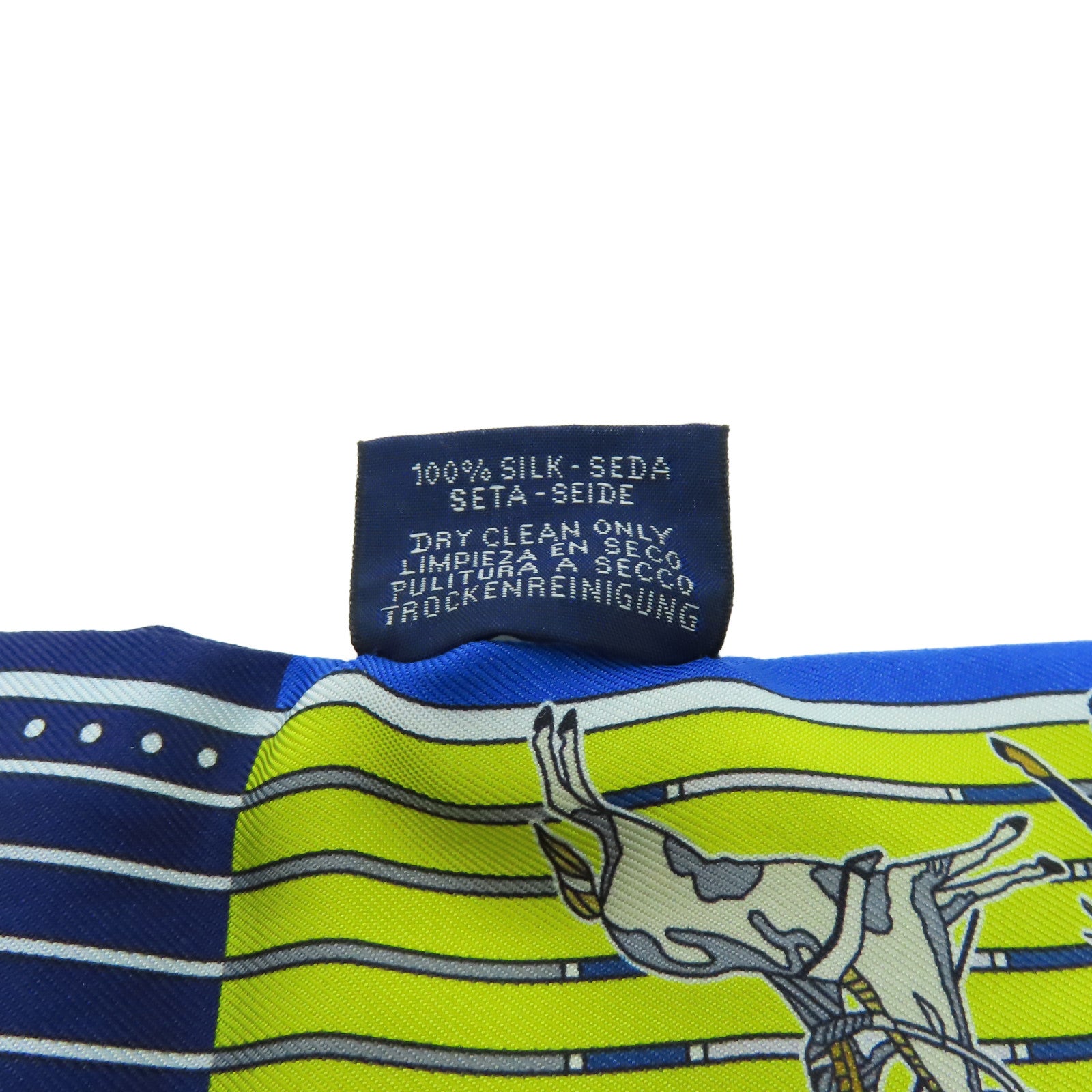 HERMES 【激減優惠】絲質Twilly Scarf絲巾藍色/黃色