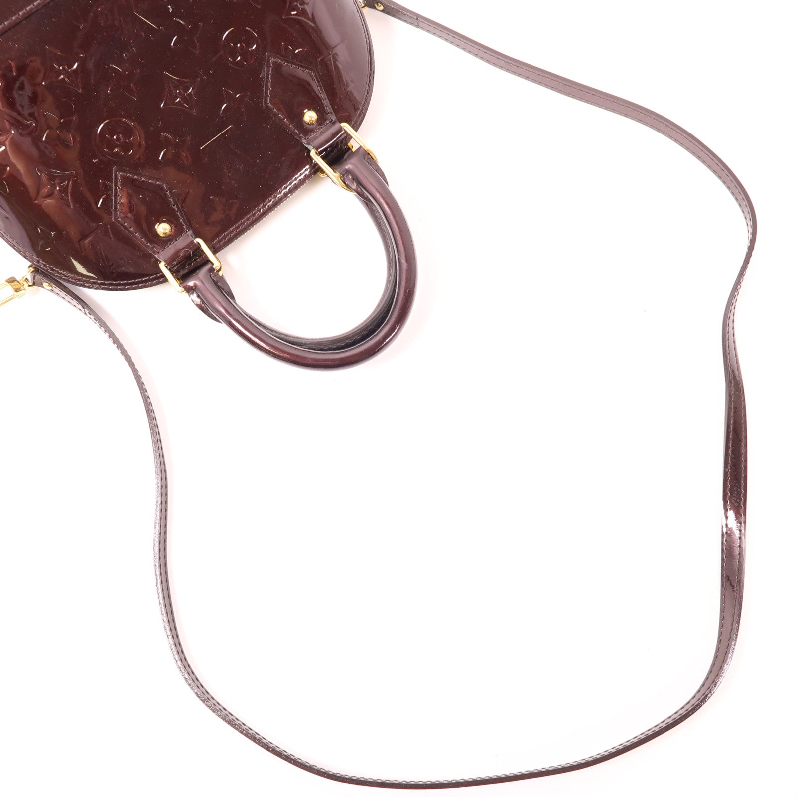 LOUIS VUITTON Vernis Alma BB金扣手挽肩背兩用袋