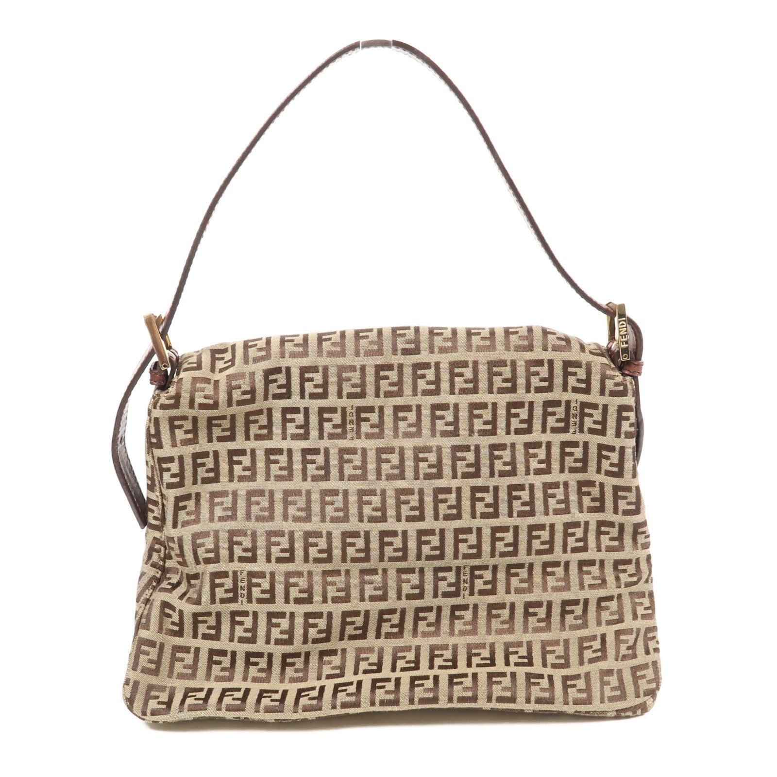 FENDI 帆布Shoulder Bag金扣肩背袋