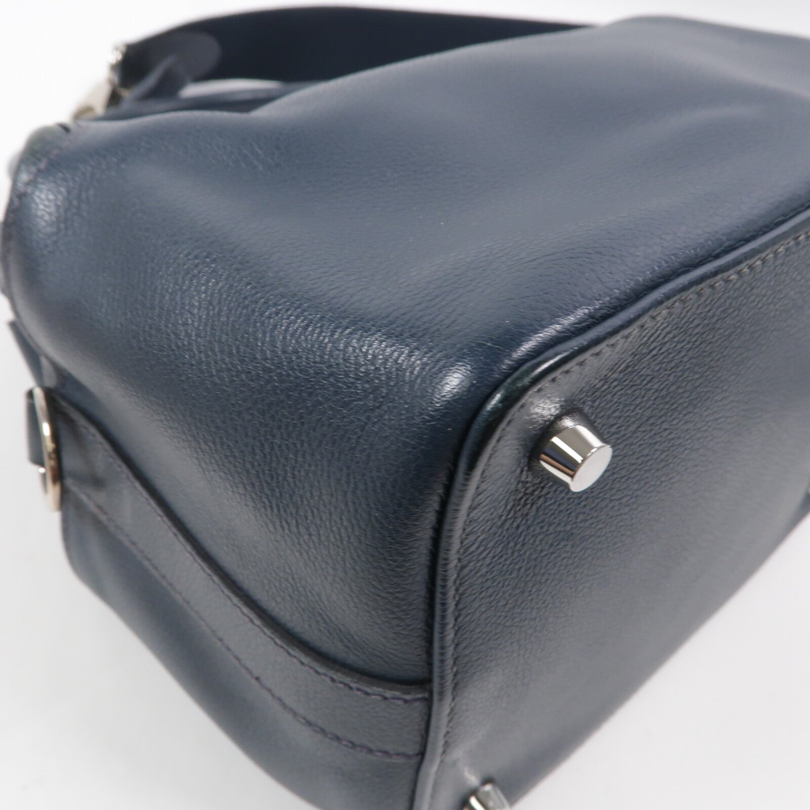 HERMES Evercolor皮革Toolbox 20手挽肩背兩用袋Bleu Ocean