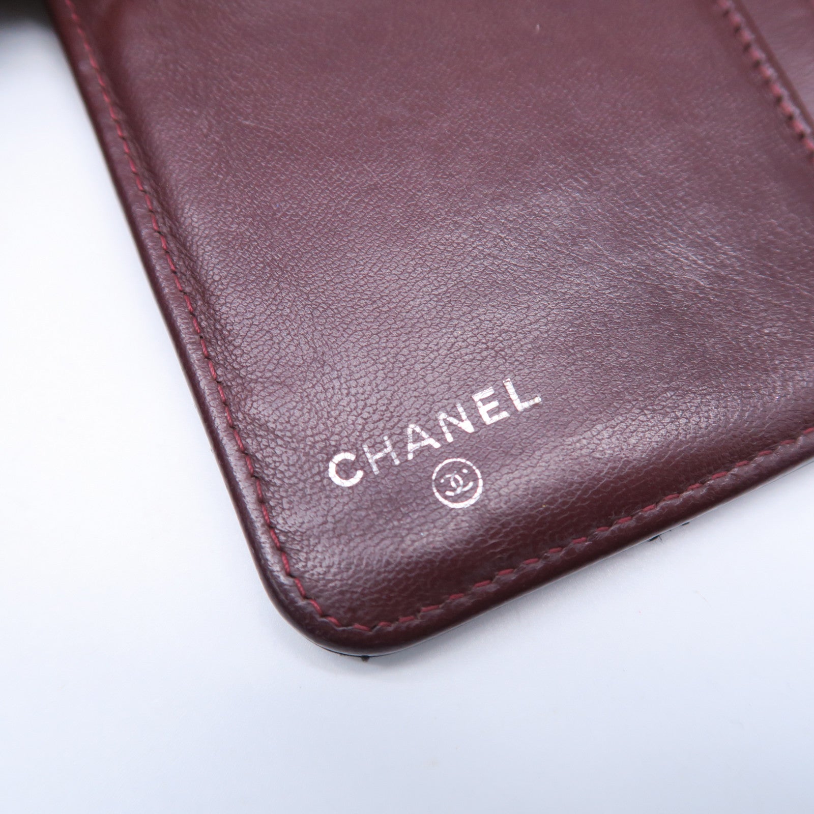 CHANEL **【激減優惠】菱格羊皮皮革Wallet銀扣長錢包黑色