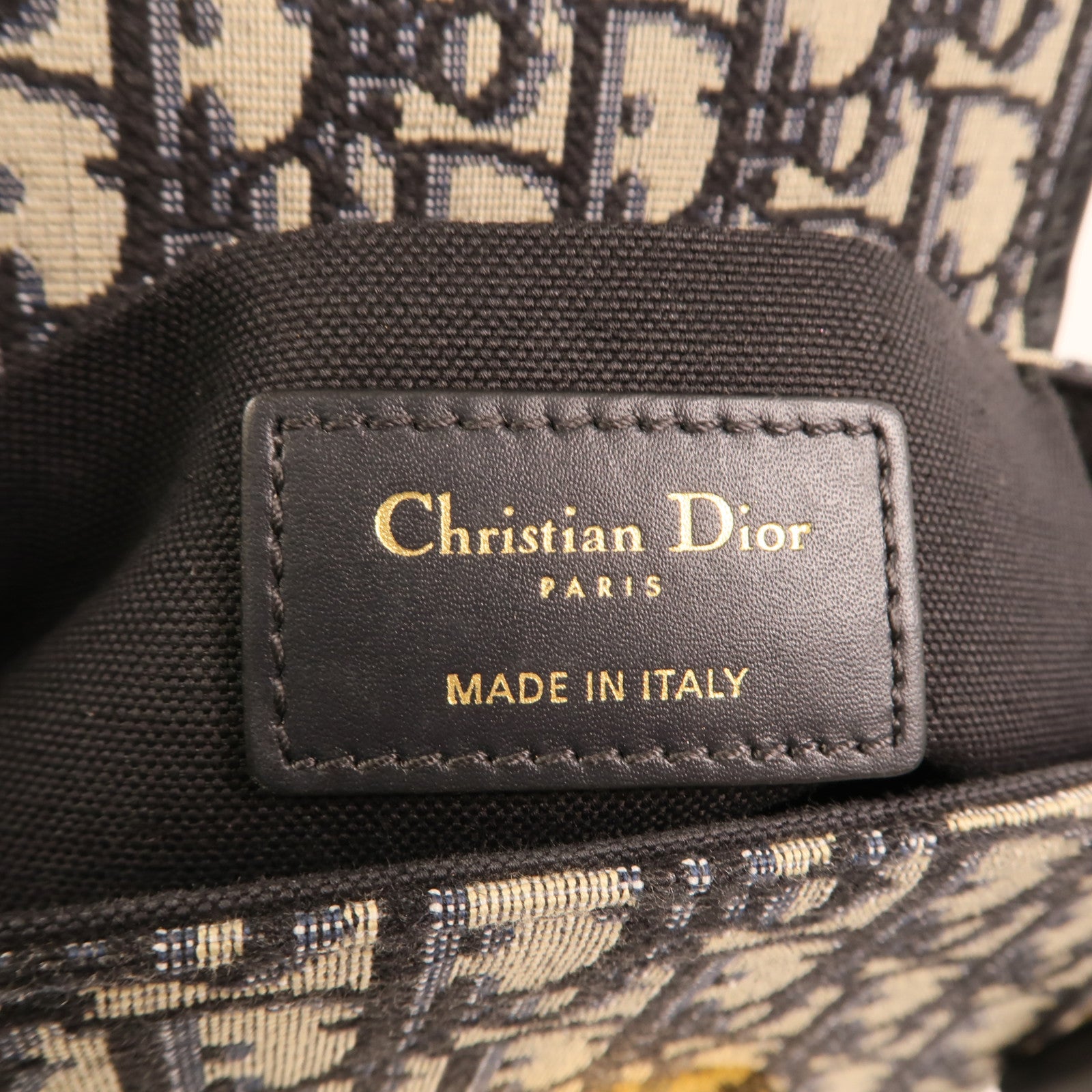 Dior 帆布/牛皮皮革Oblique Montaigne 30金扣肩背袋