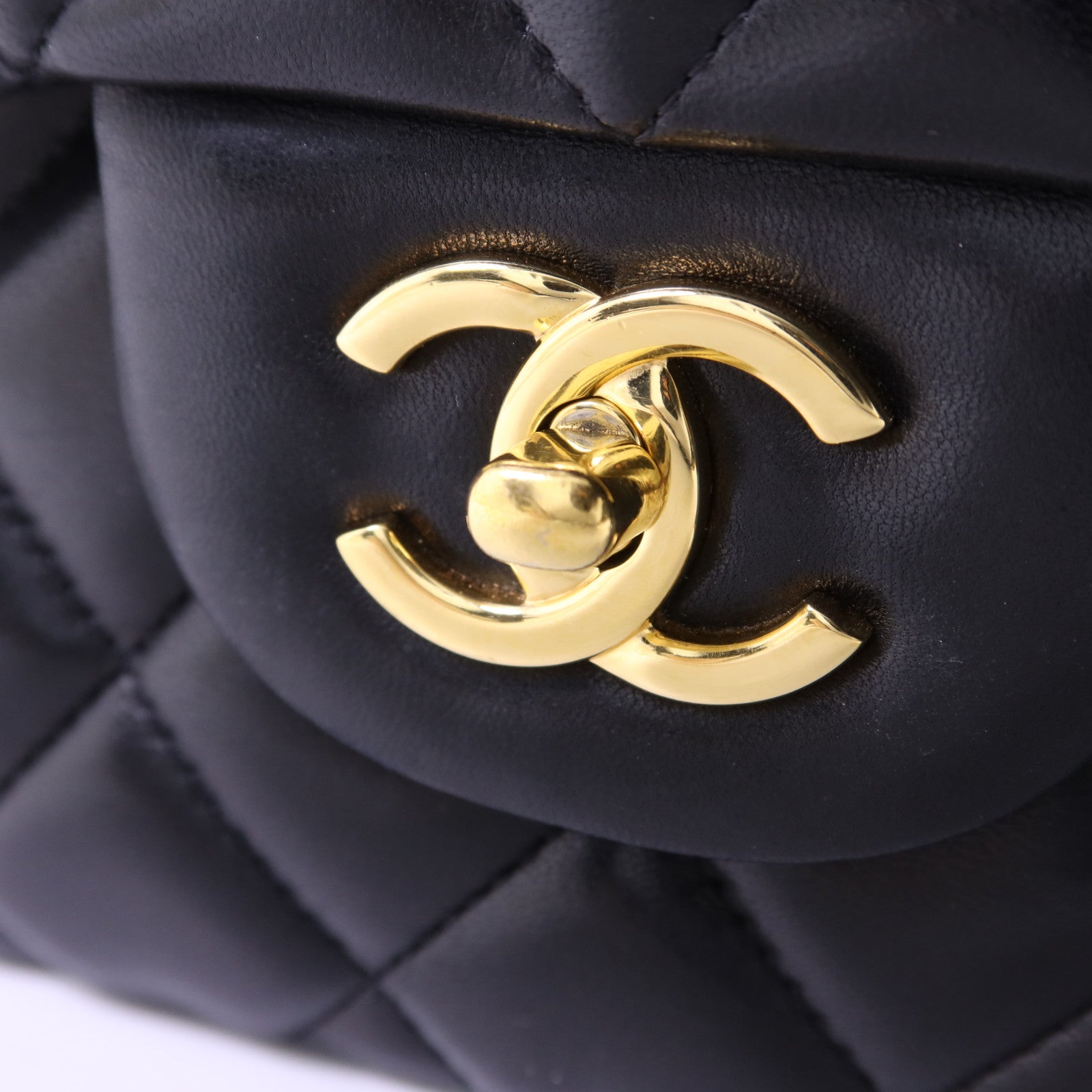 CHANEL 羊皮皮革Large Classic金扣鏈帶肩背袋