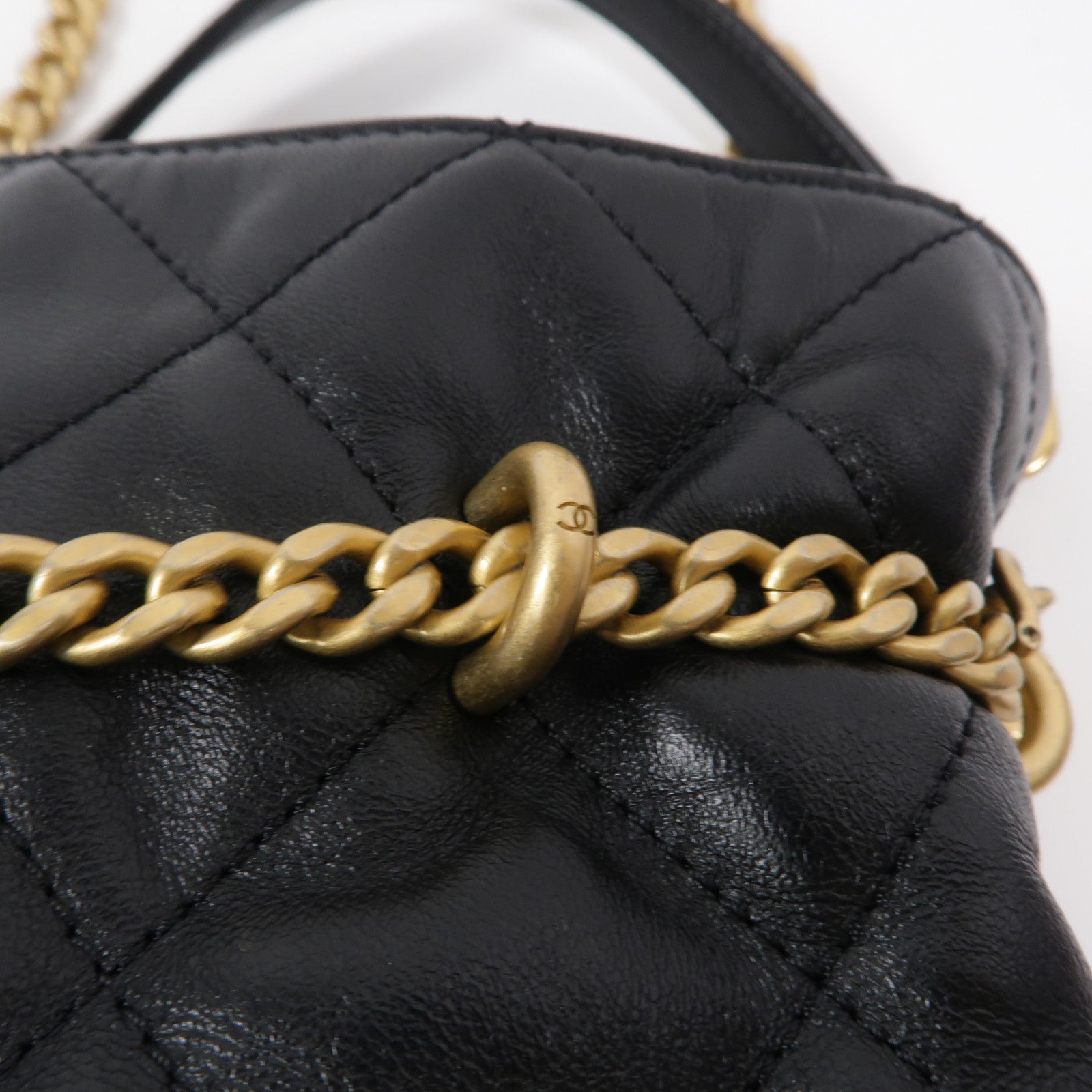 CHANEL 羊皮皮革Bucket Bag手挽肩背兩用袋
