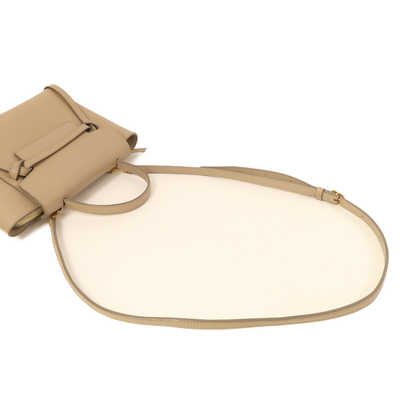 CELINE 牛皮皮革Nano Belt Bag金扣手挽肩背兩用袋