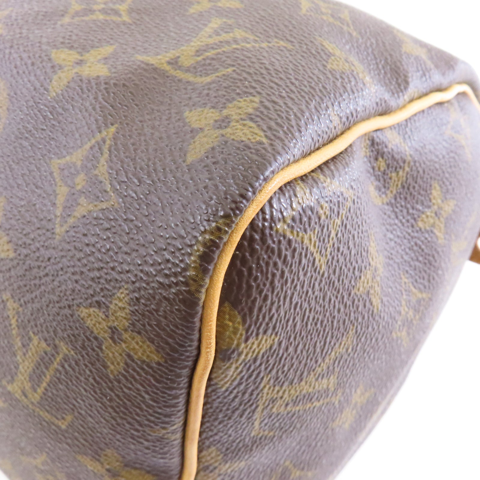 LOUIS VUITTON Monogram Speedy 30金扣手挽袋啡色