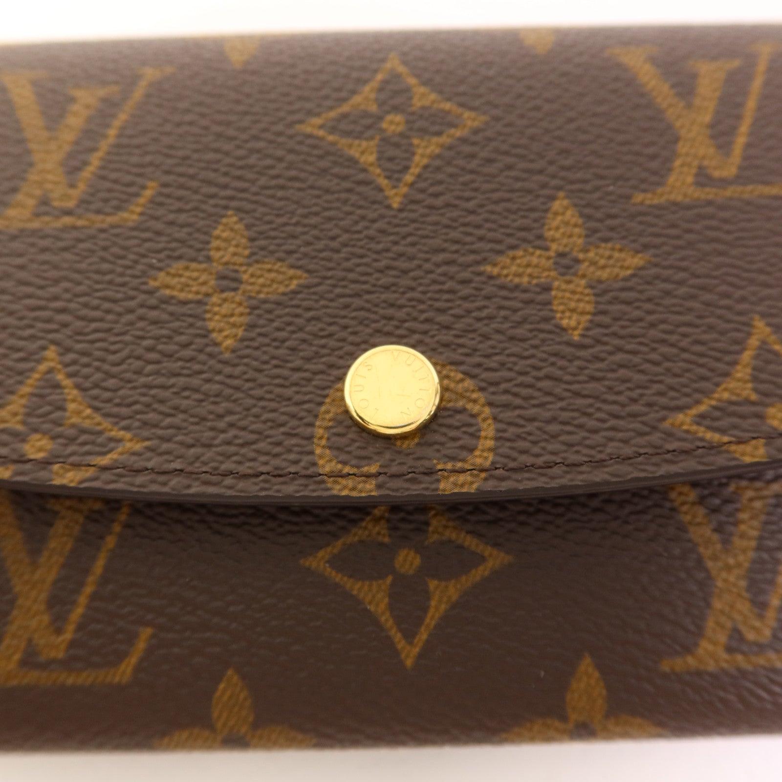 LOUIS VUITTON Monogram Emilie金扣長錢包