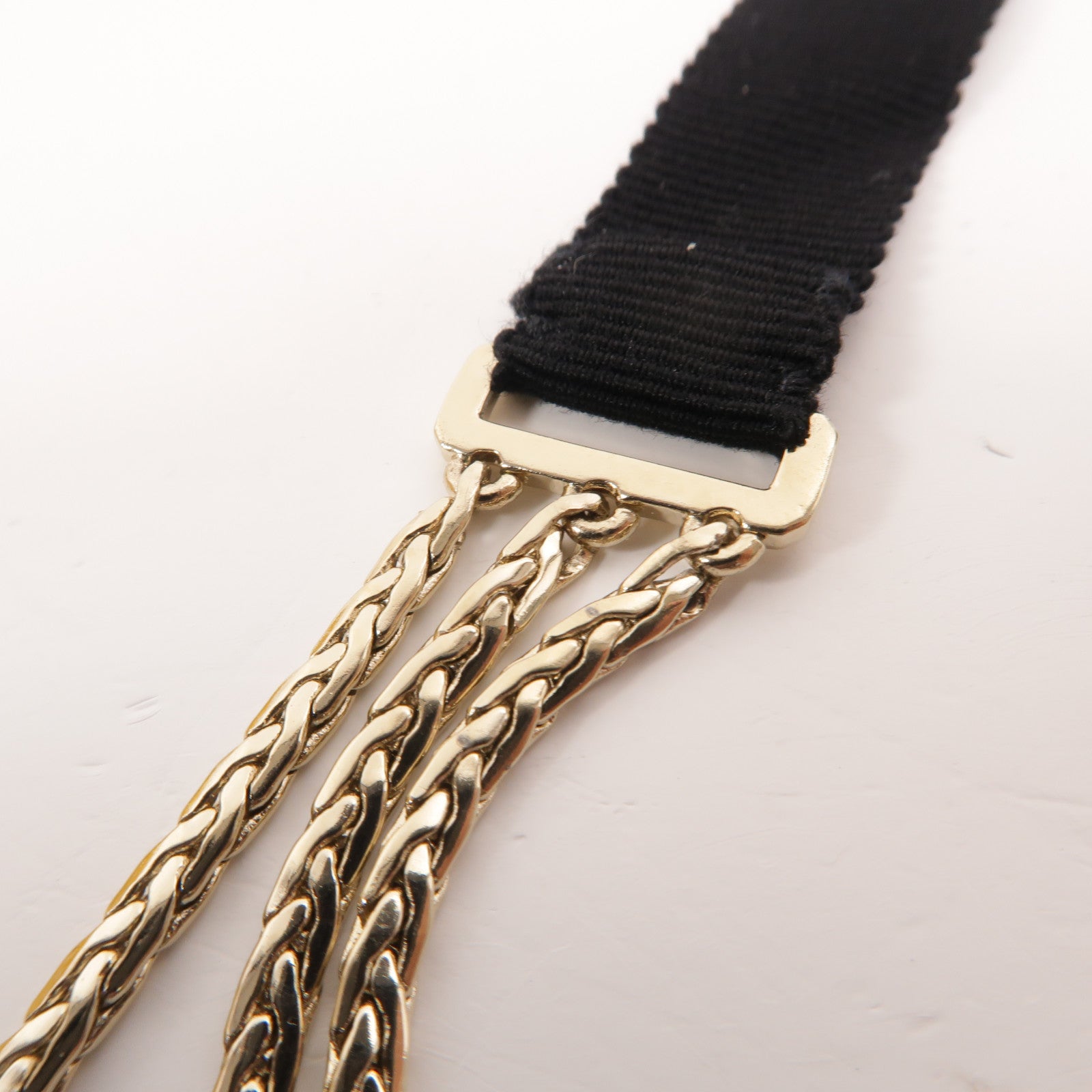 CHANEL 金屬/PVC Coco Mark Ribbon Choker項鍊
