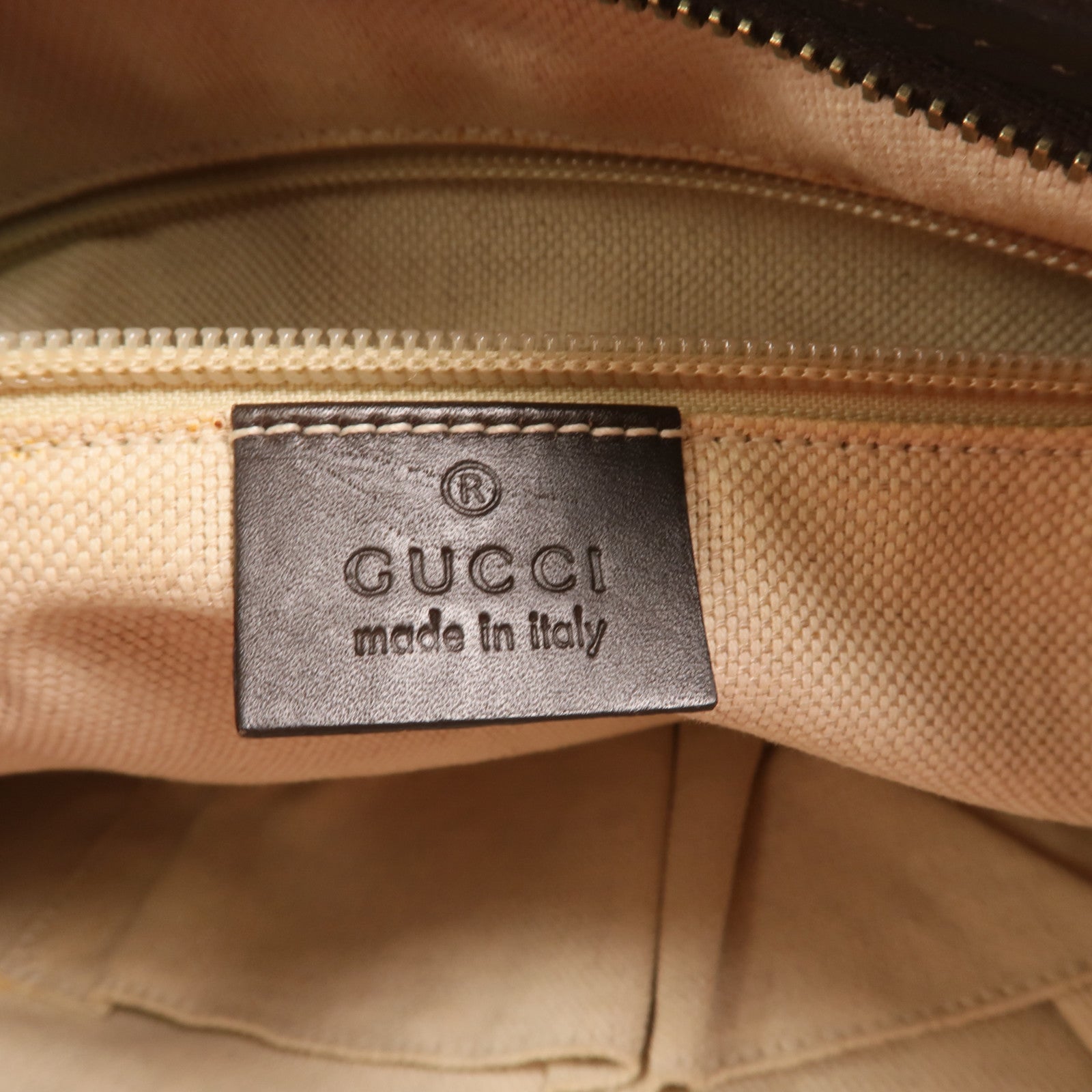 GUCCI 塗層帆布Tote Bag金扣手挽肩背兩用袋