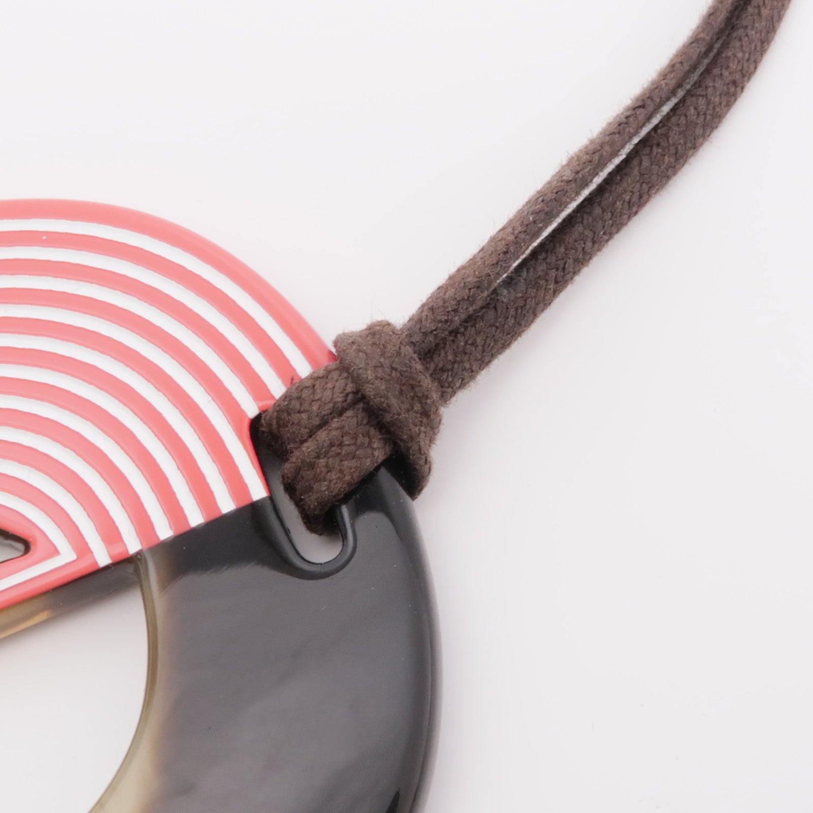 HERMES 水牛角Horn Necklace項鍊紅色/棕色/綠色