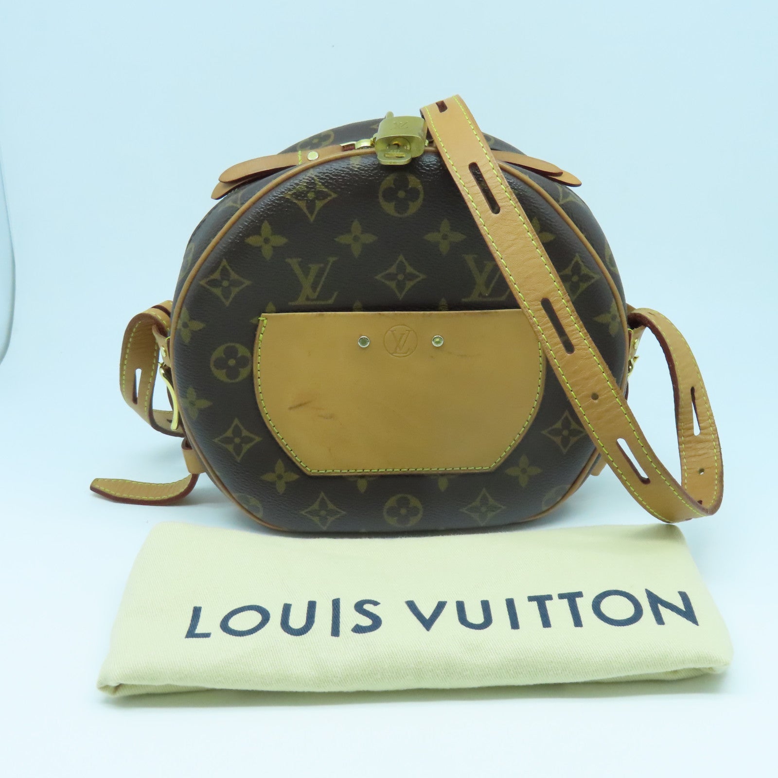 LOUIS VUITTON **【清倉大減價】Monogram Boite Chapeau Souple MM金扣手挽肩背兩用袋啡色