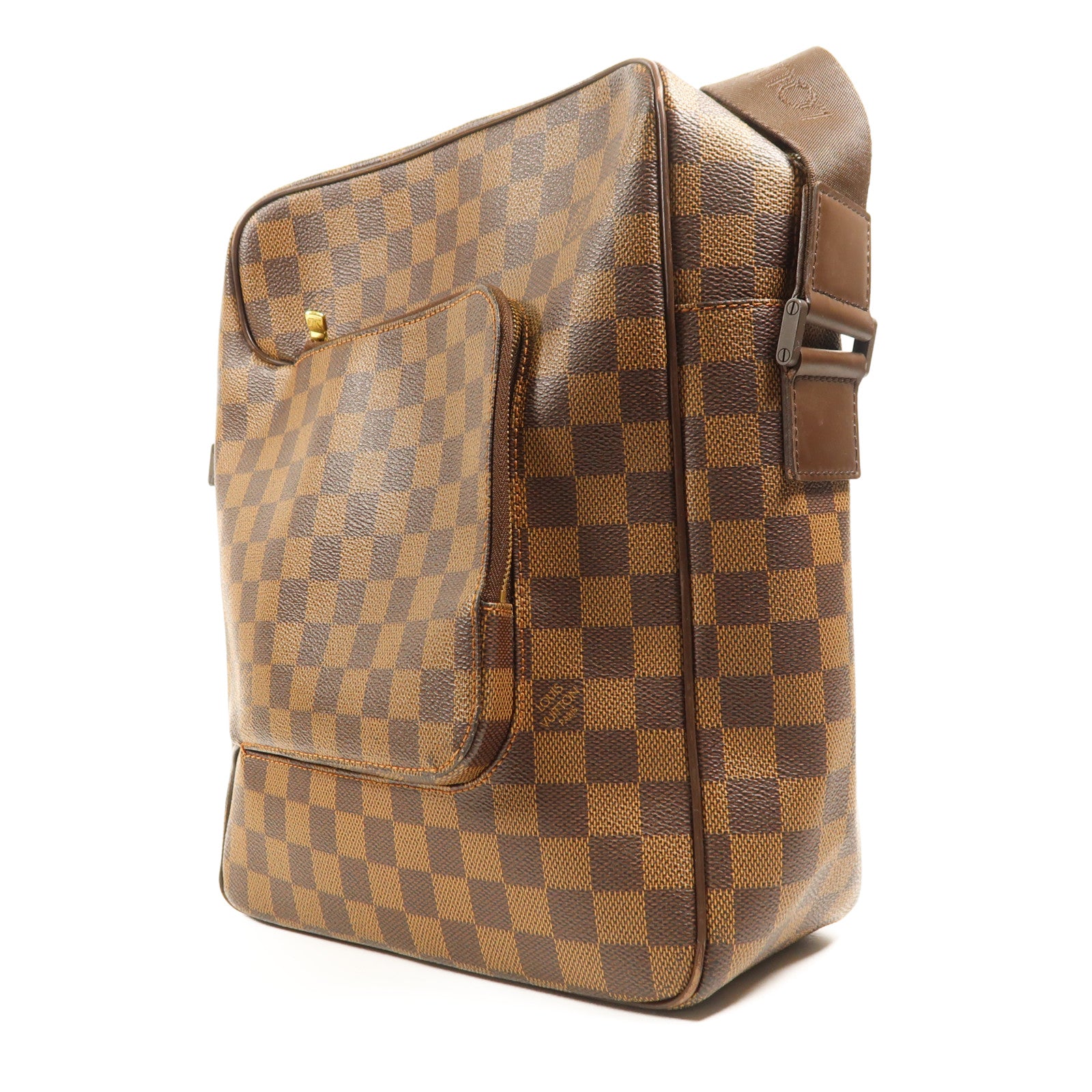 LOUIS VUITTON Damier Olaf MM金扣肩背袋