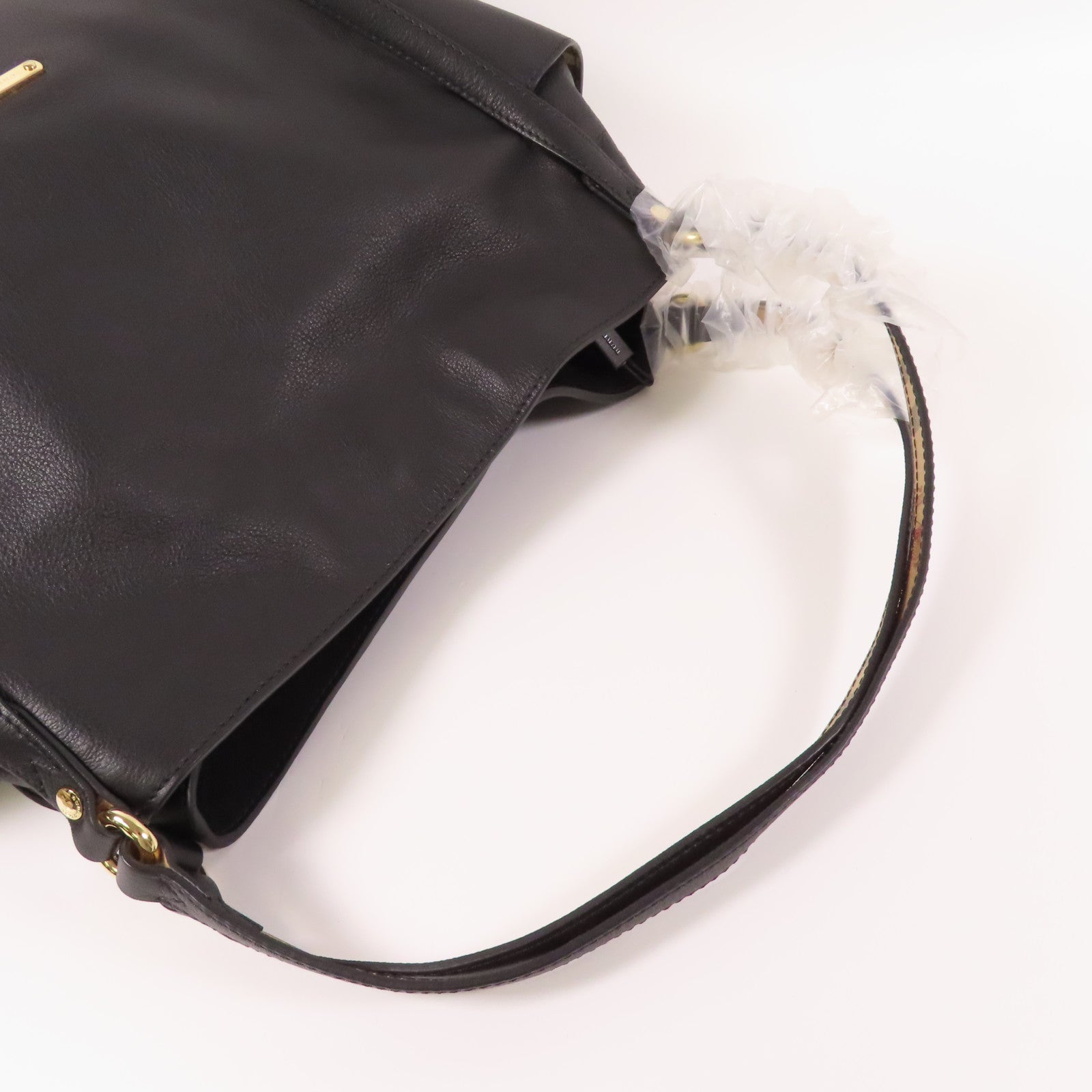 BURBERRY 牛皮皮革Small Canterbury Tote金扣肩背袋/手挽袋黑色