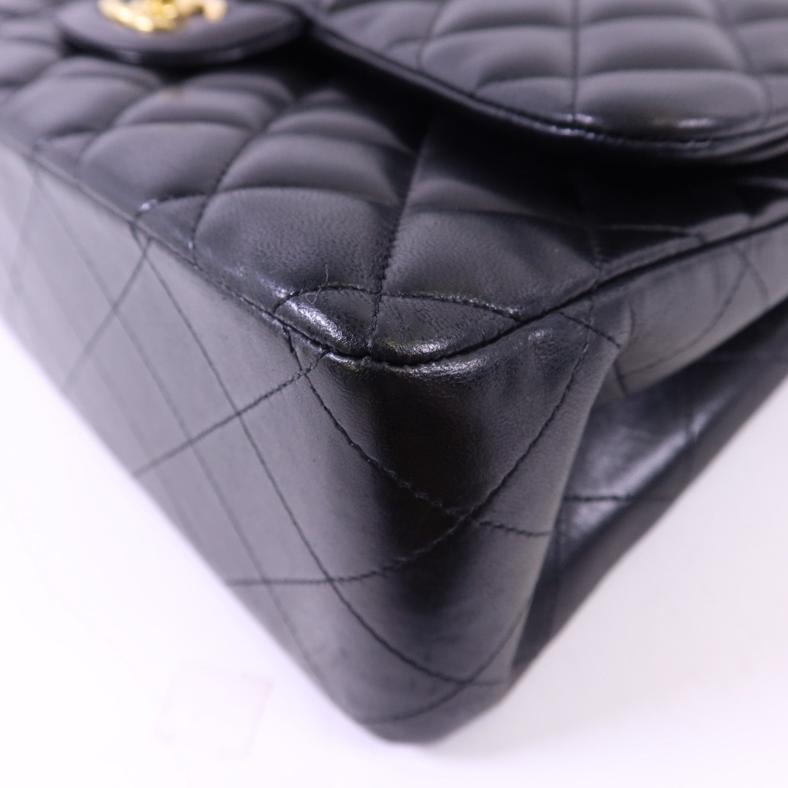CHANEL 羊皮皮革Large Classic金扣鏈帶肩背袋