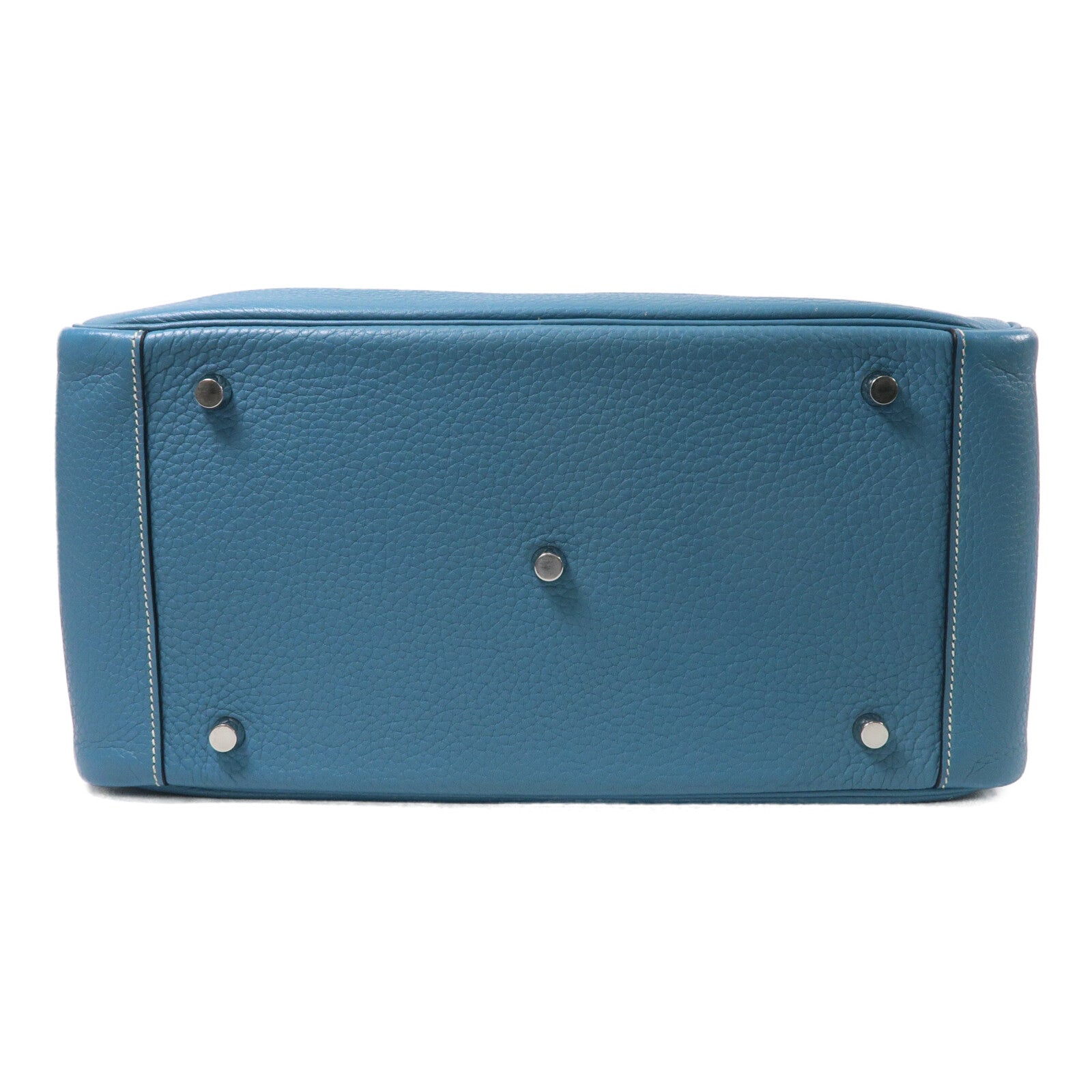 HERMES Clemence皮革Lindy 34手挽肩背兩用袋Bleu Jean