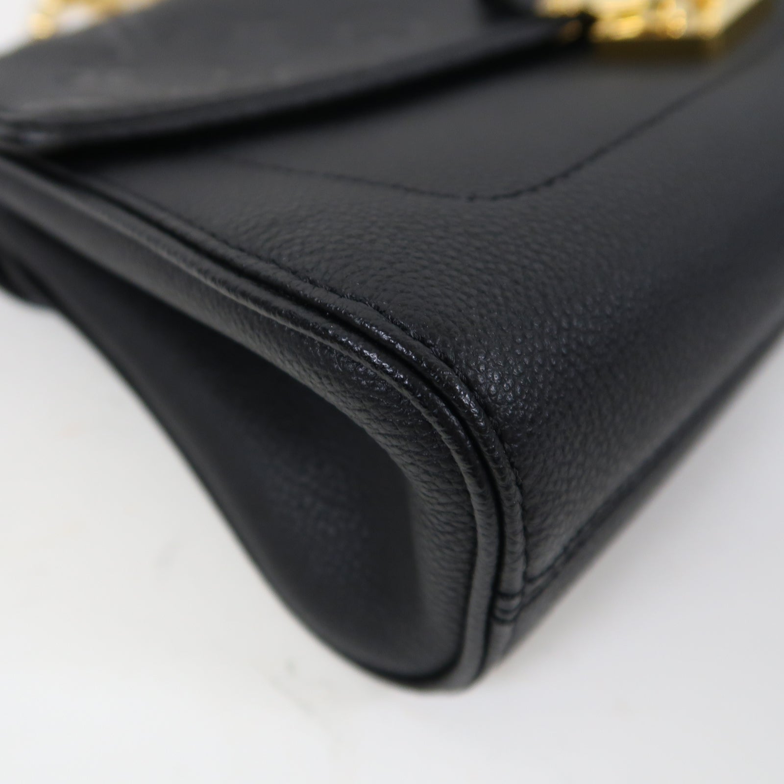 LOUIS VUITTON Monogram Empreinte Saint Germain PM金扣鏈帶肩背袋黒色