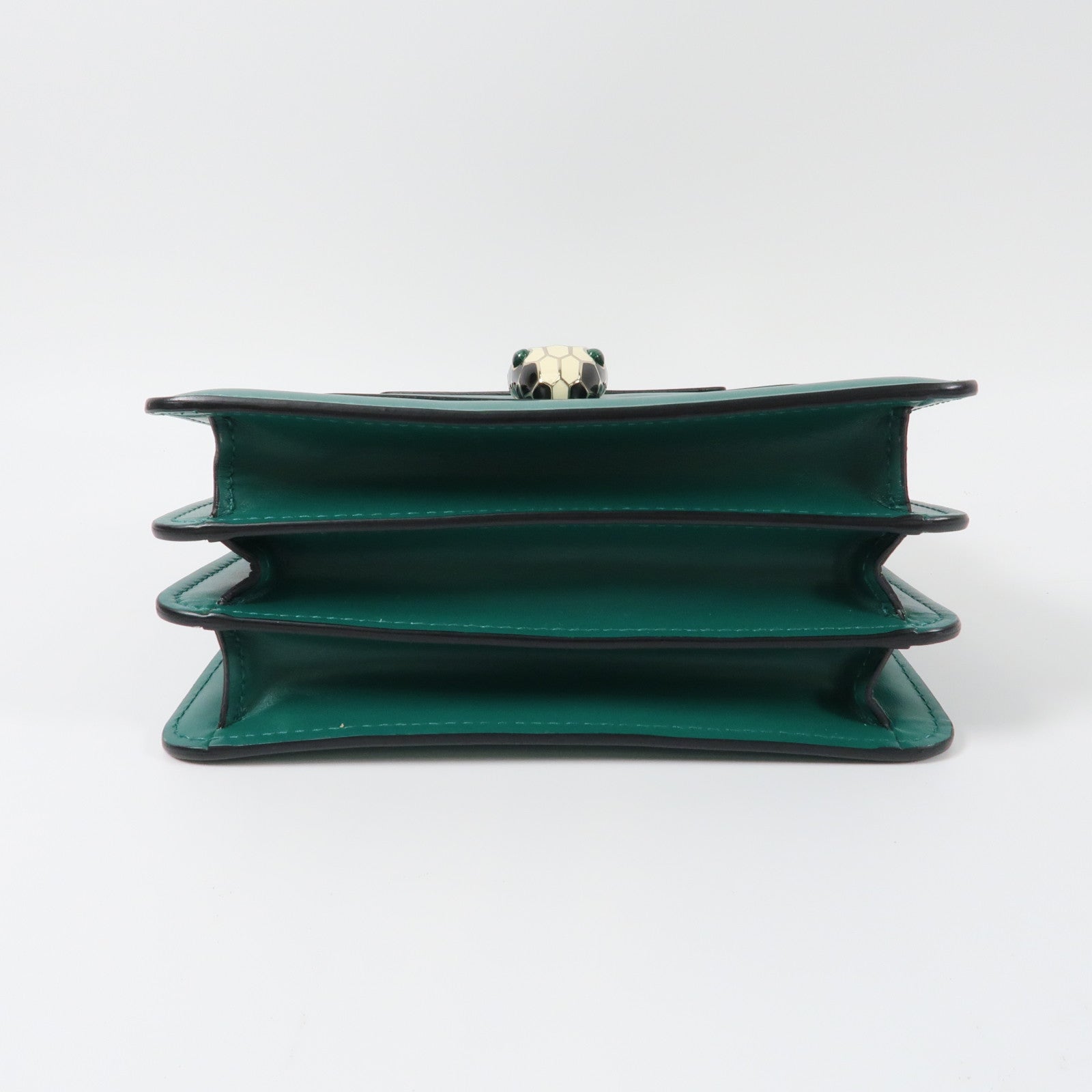 BVLGARI 牛皮皮革Serpenti Forever金扣鏈帶手挽肩背兩用袋