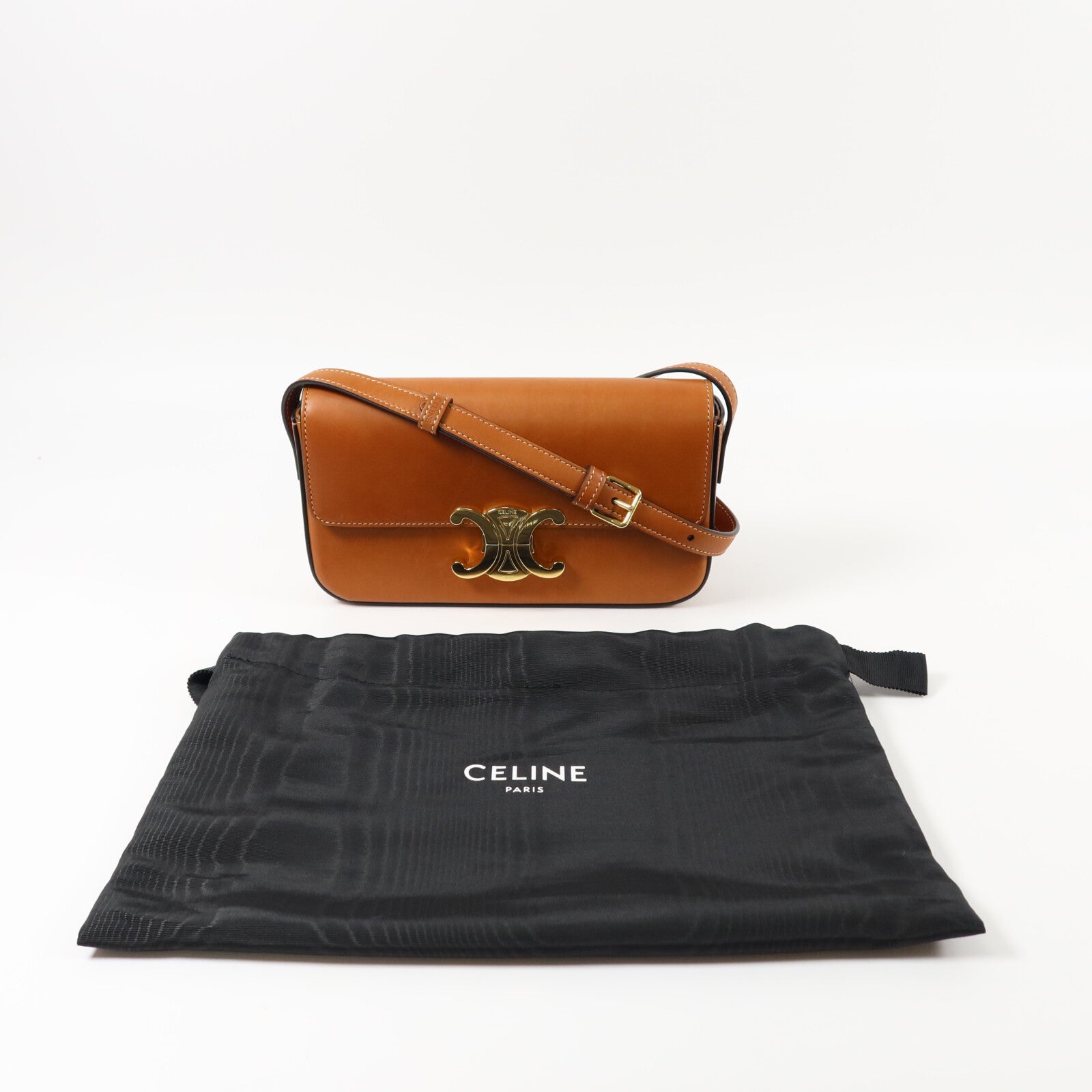 CELINE 牛皮皮革Caude肩背袋