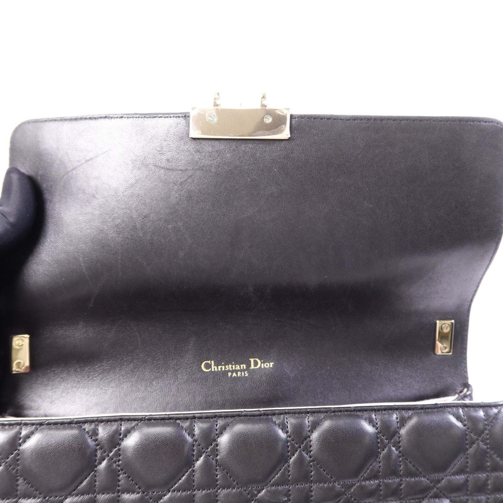 Dior 羊皮皮革Miss Dior金扣鏈帶肩背袋