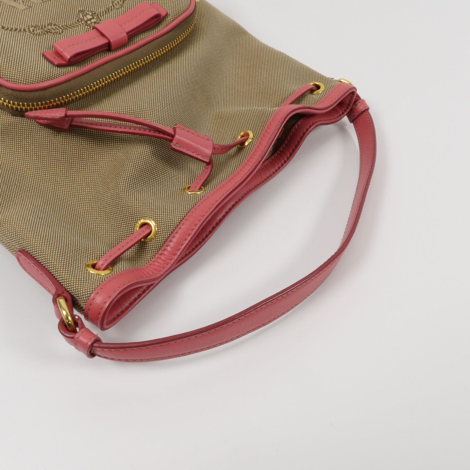 PRADA 帆布Mini Bucket手挽肩背兩用袋