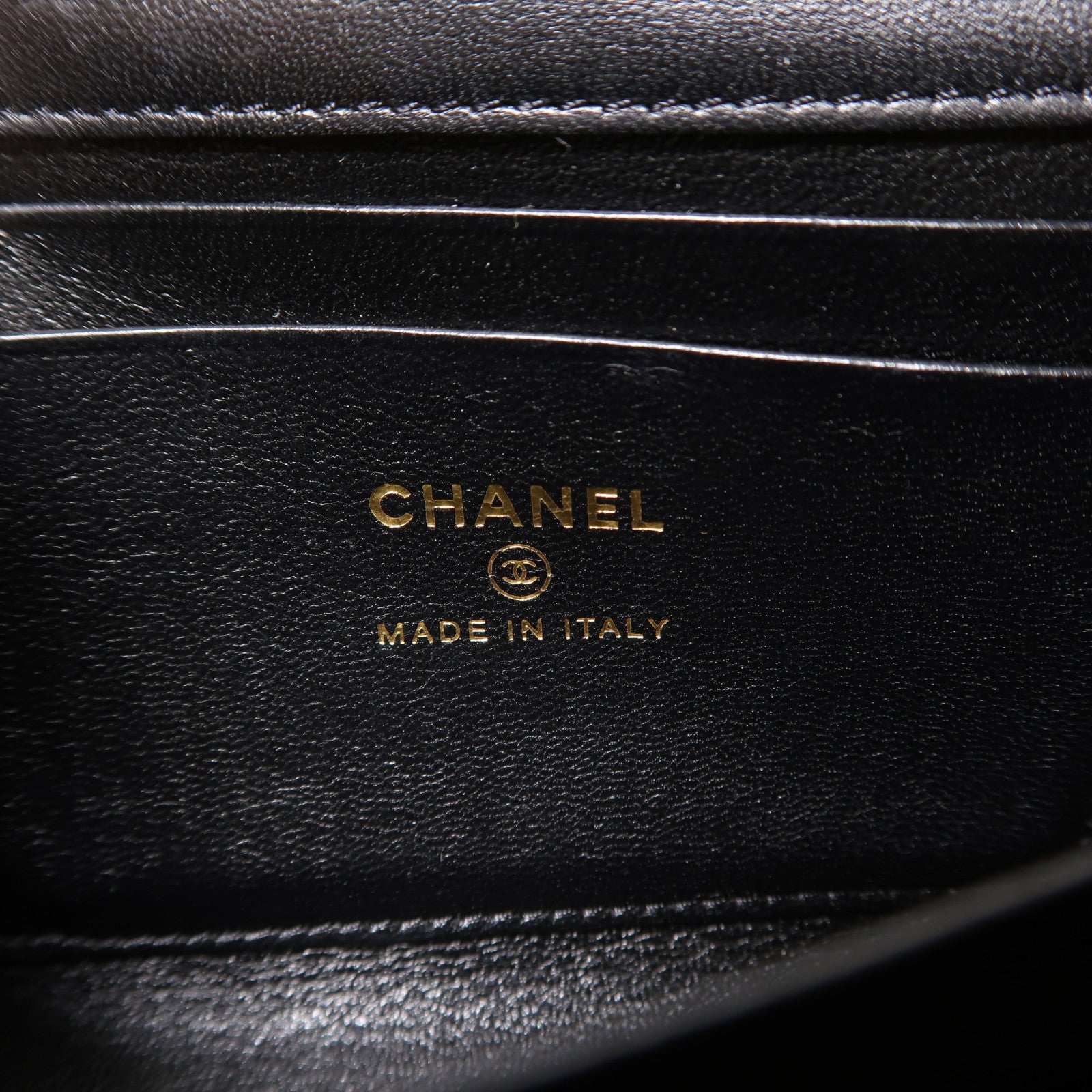 CHANEL 【激減優惠】菱格羊皮皮革Chain Shoulder金扣鏈帶肩背袋黑色