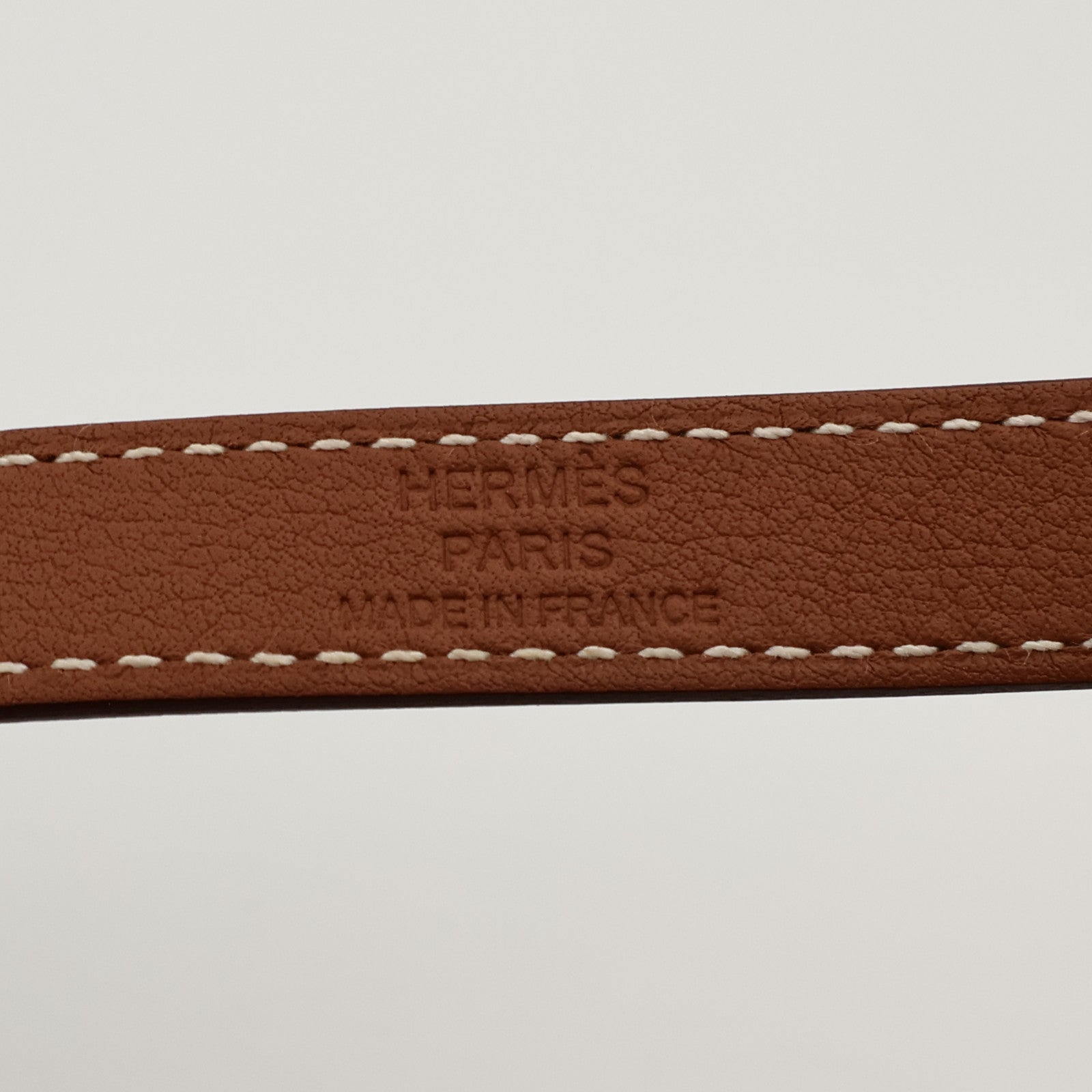 HERMES Swift皮革Kelly Double Tour Bracelet手帶Gold