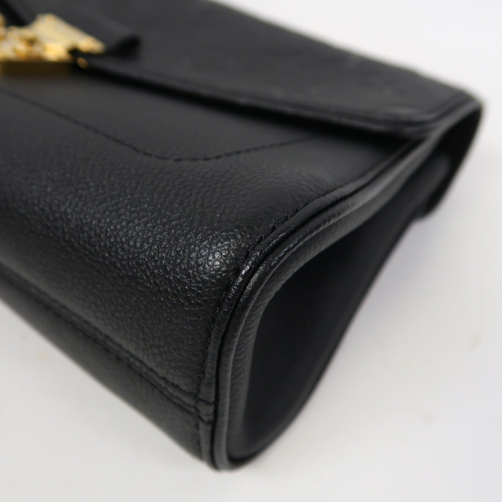 LOUIS VUITTON Monogram Empreinte Saint Germain PM金扣鏈帶肩背袋黒色