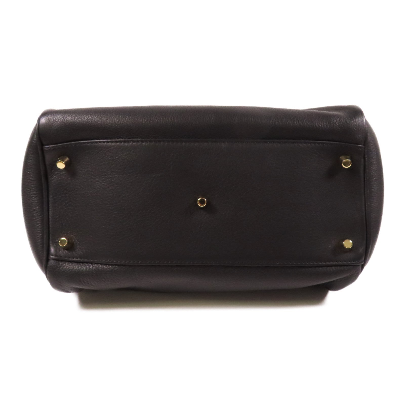 BURBERRY 牛皮皮革Small Canterbury Tote金扣肩背袋/手挽袋黑色