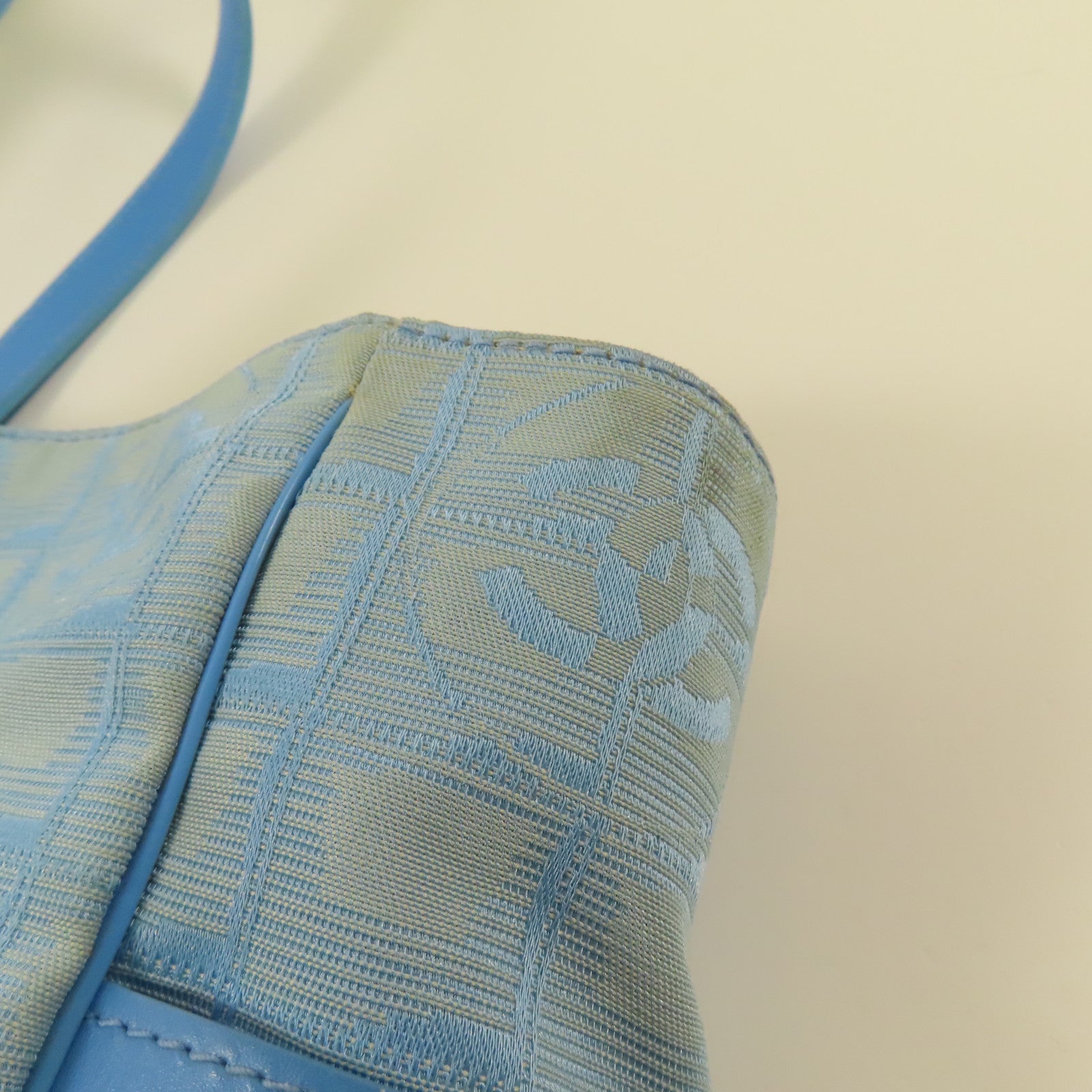 CHANEL CC SHW New Travel Line Tote Bag Nylon Blue