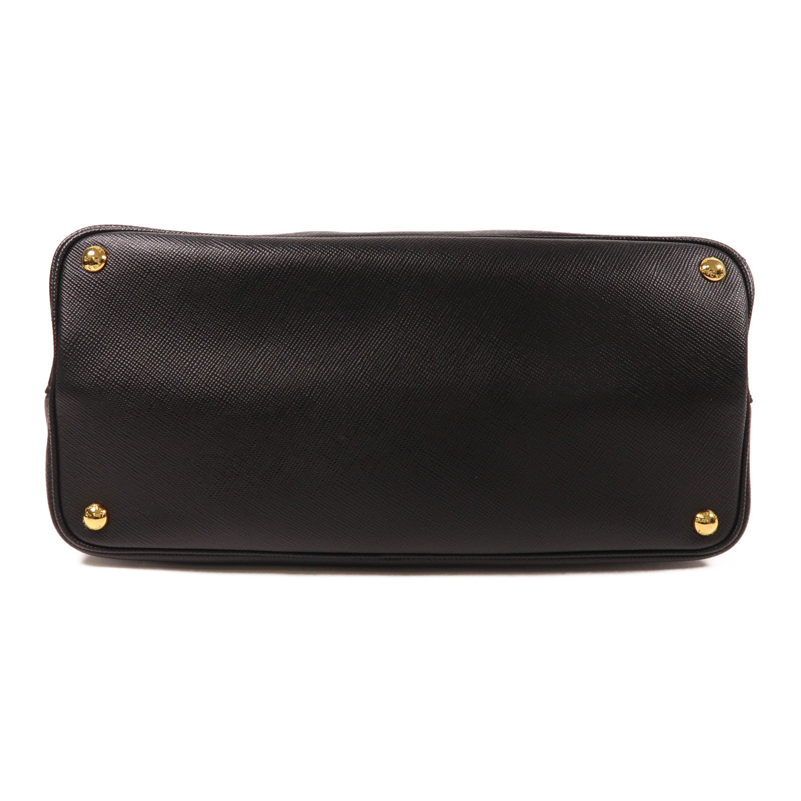 PRADA 牛皮皮革Hand Bag金扣手挽袋黑色