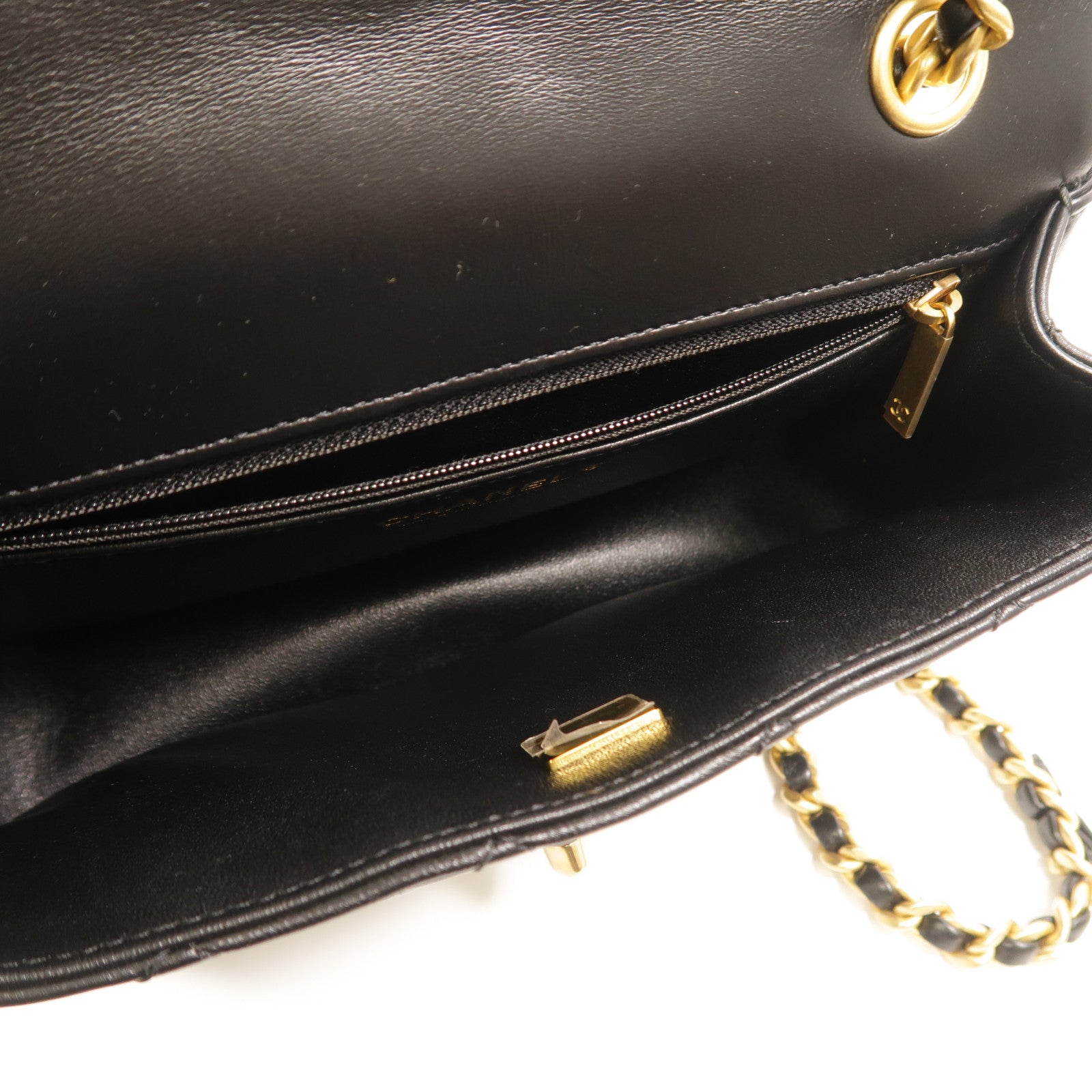CHANEL 羊皮皮革Mini Flap Bag鏈帶肩背袋