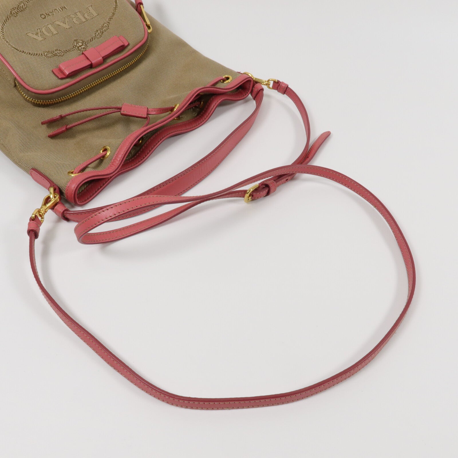 PRADA 帆布Mini Bucket手挽肩背兩用袋