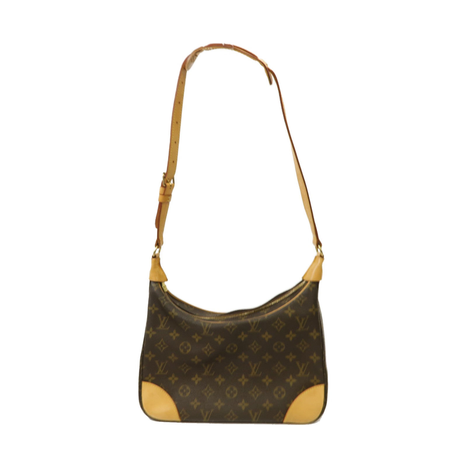 LOUIS VUITTON Monogram Boulogne 30金扣肩背袋啡色