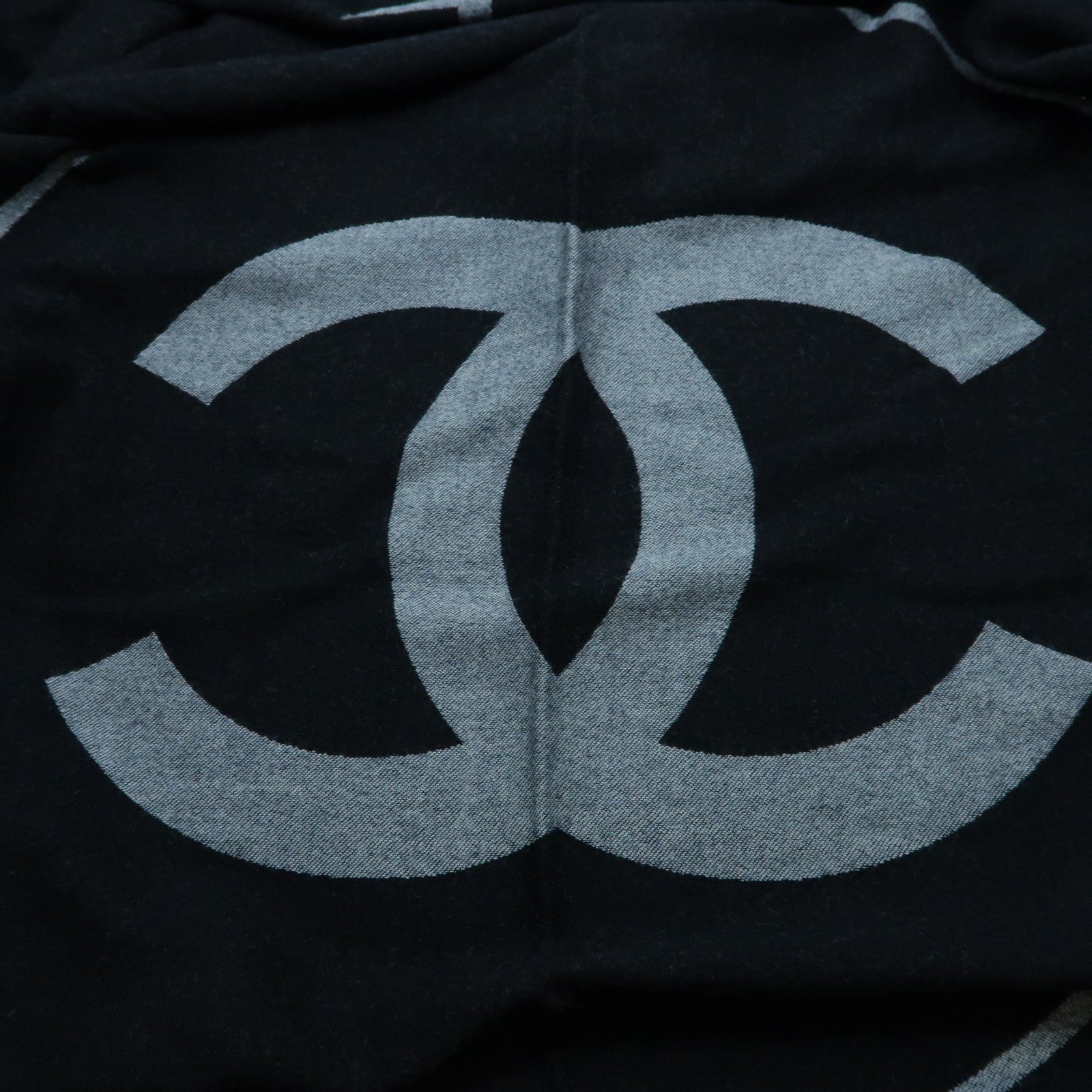 CHANEL 羊毛Scarf圍巾黑色