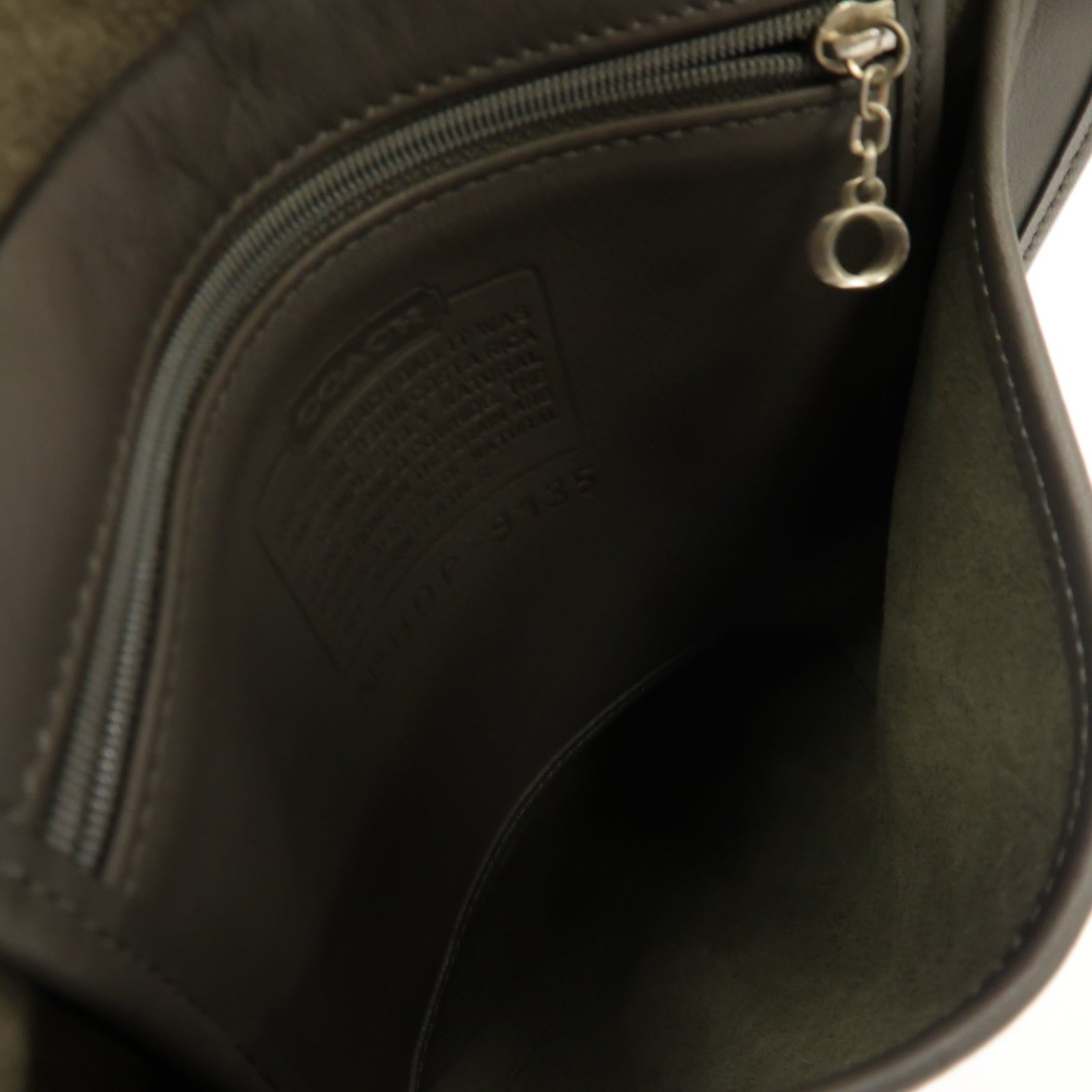 COACH 牛皮皮革Shoulder Bag銀扣肩背袋灰色
