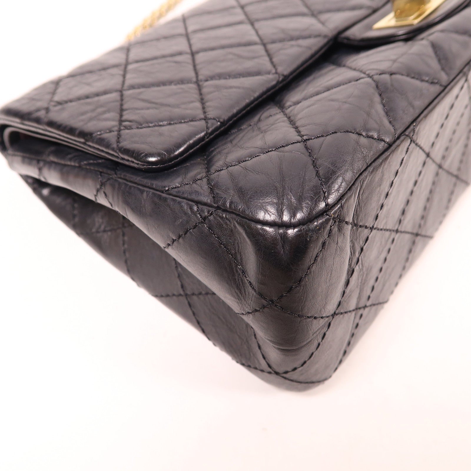 CHANEL 【激減優惠】牛皮皮革2.55鏈帶肩背袋