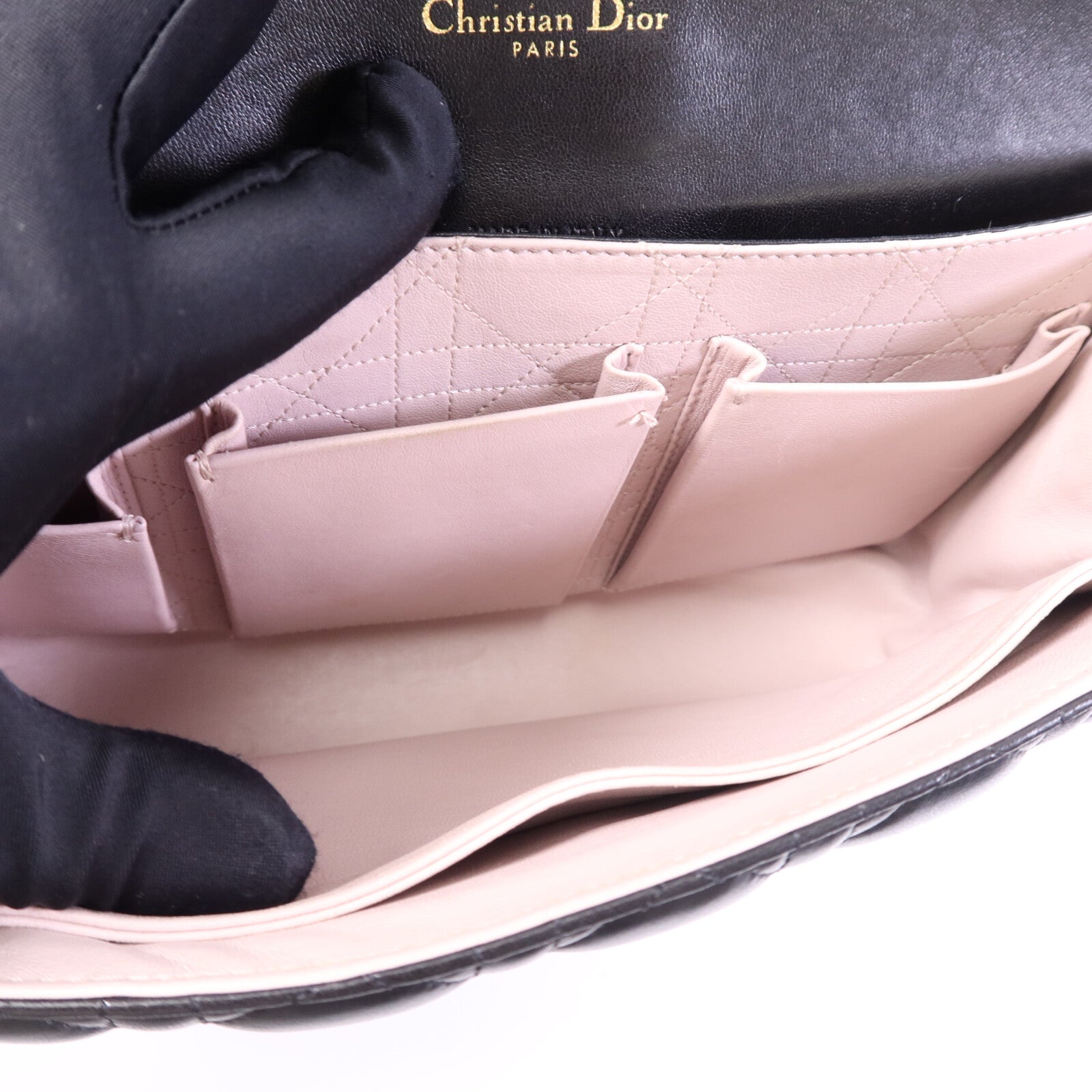 Dior 羊皮皮革Miss Dior金扣鏈帶肩背袋
