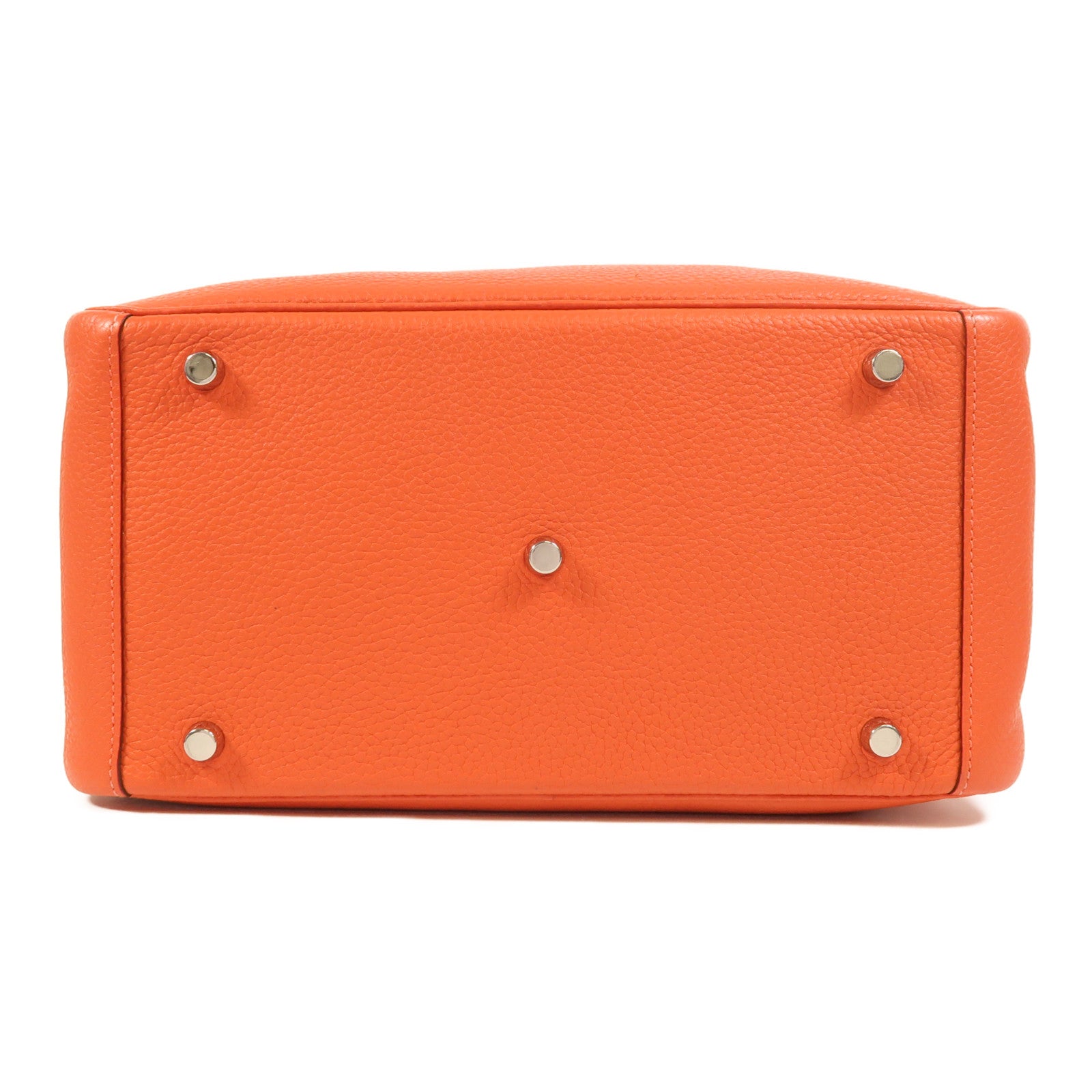 HERMES Clemence皮革Lindy 30銀扣手挽肩背兩用袋Rouge Pivoine