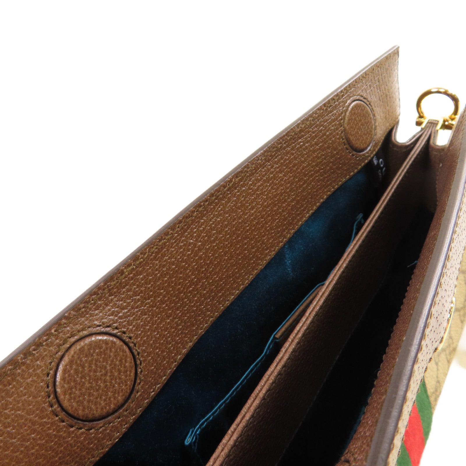 GUCCI 塗層帆布Ophidia GG Small Shoulder Bag金扣鏈帶肩背袋啡色
